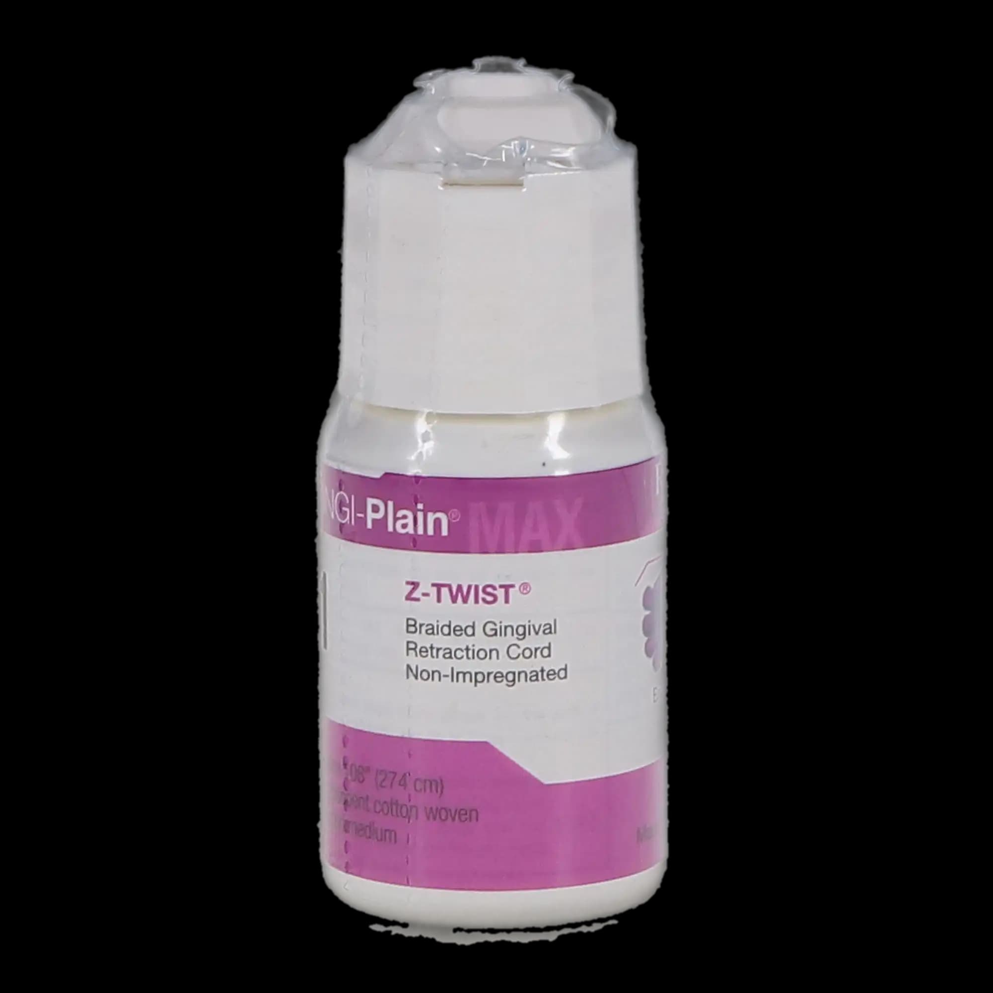 Gingi-Plain® MAX Z-Twist® Weave Non-Impregnated Retraction Cord, #1 Thin, 100% Cotton, 108" Bottle, 11171M thumbnail 5