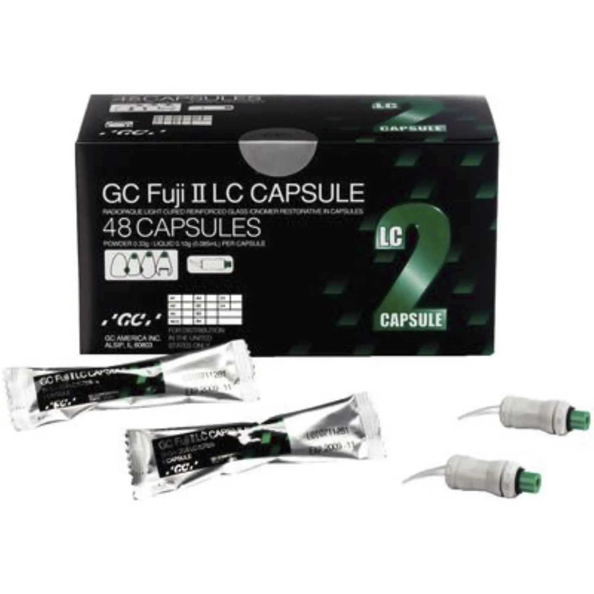 GC Fuji II LC Light-Cured Resin-Reinforced Glass Ionomer Restorative Capsules, Shade A3.5, 0.1 ml, 48/Box, 425004 thumbnail 7