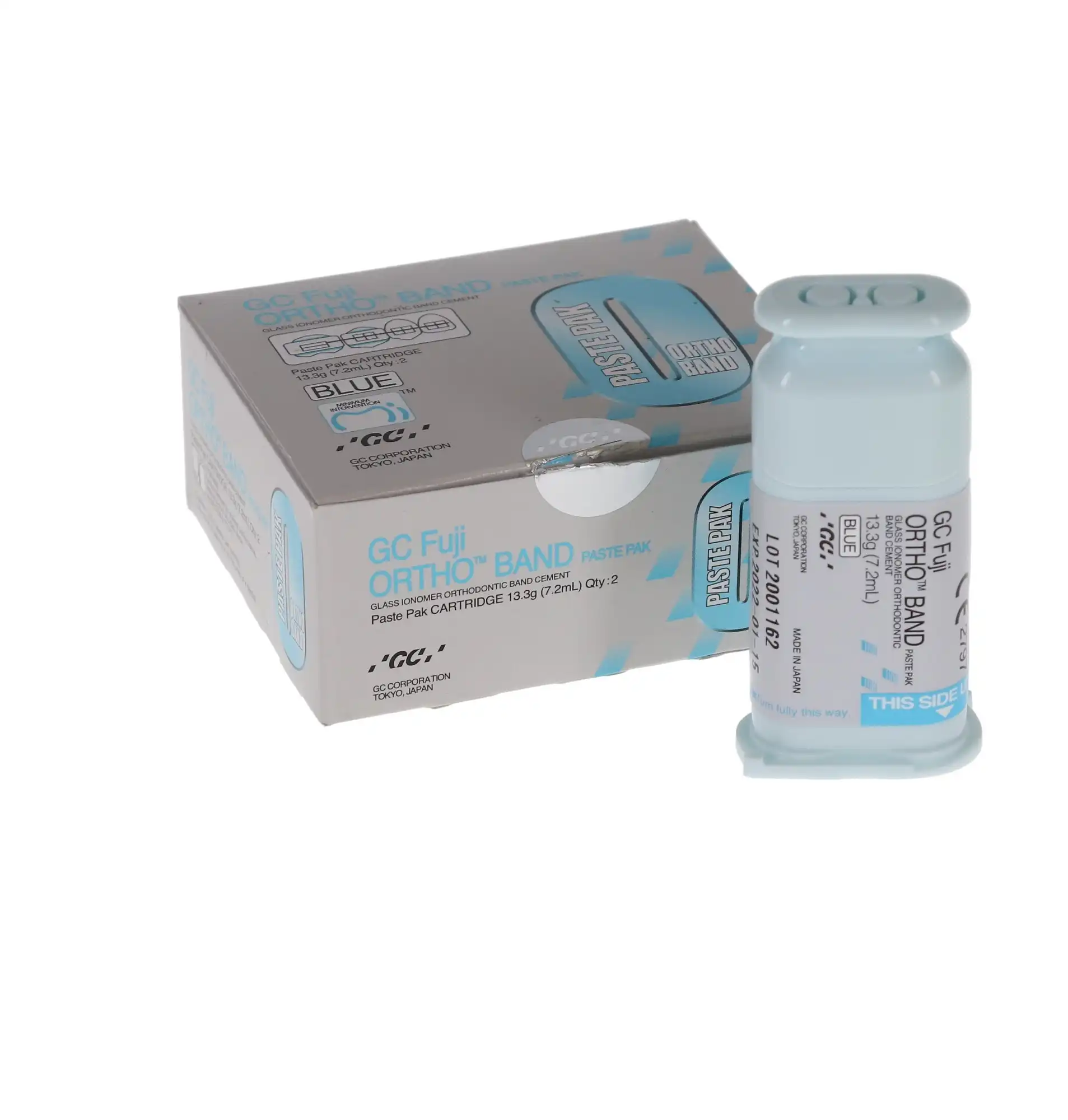 GC Fuji ORTHO BAND Paste Pak Refill, Blue Resin-Modified Glass Ionomer Orthodontic Band Cement, 2 x 13.3 g (7.2 ml) Cartridges & Mixing Pad, 001888 thumbnail 12