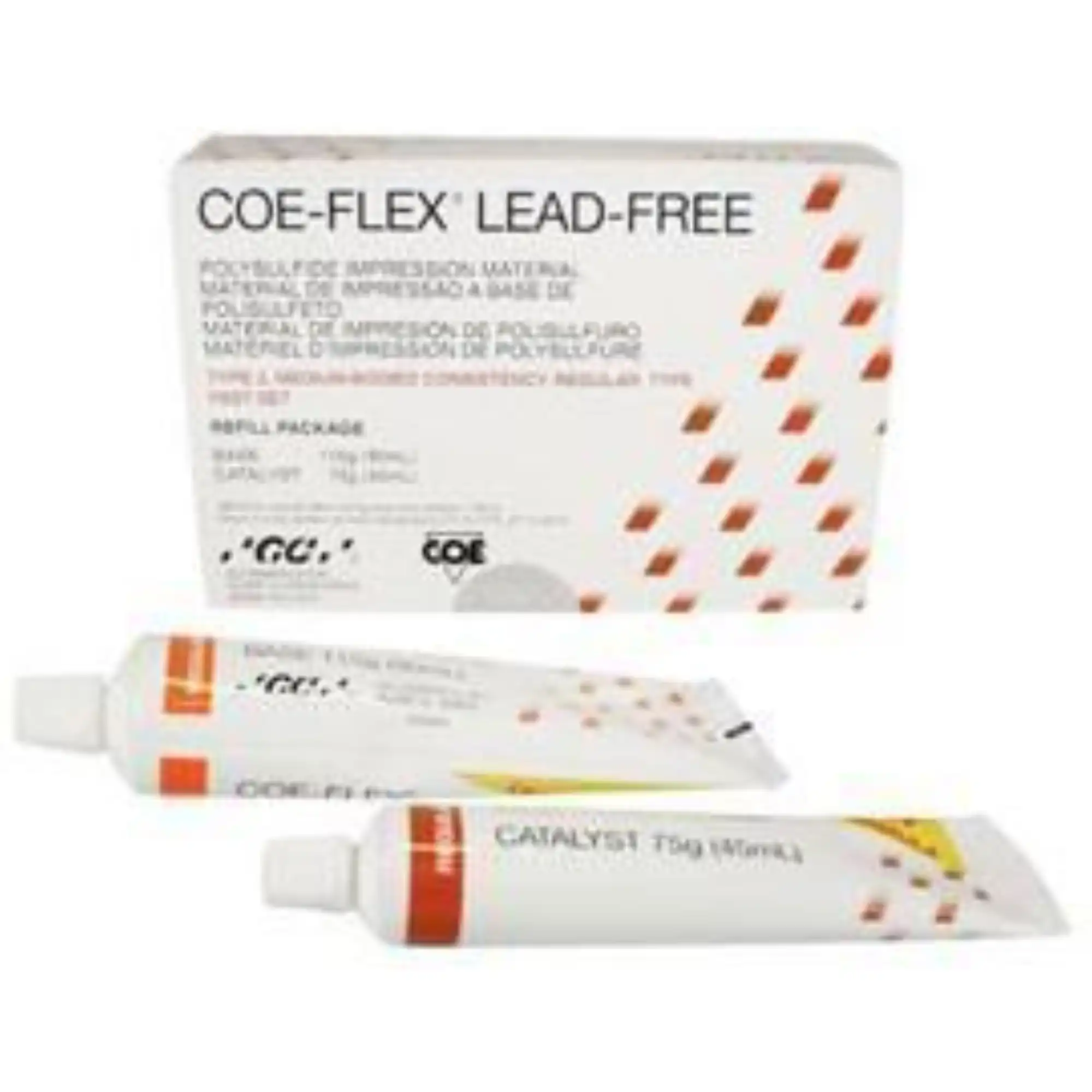 Coe-Flex Lead-Free Polysulfide Impression Material, Regular Body, Regular Set, Standard Package, 90 mL Base / 45 mL Catalyst / 15 mL Adhesive, 131002 thumbnail 2