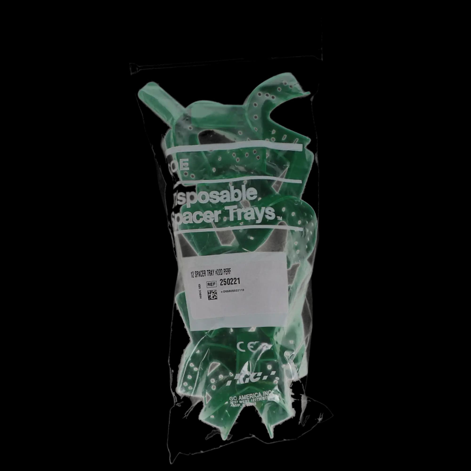 COE Spacer Disposable Perforated Impression Trays, #4D Medium Upper, Full Arch, Green, 12/Bag, 250412 thumbnail 5