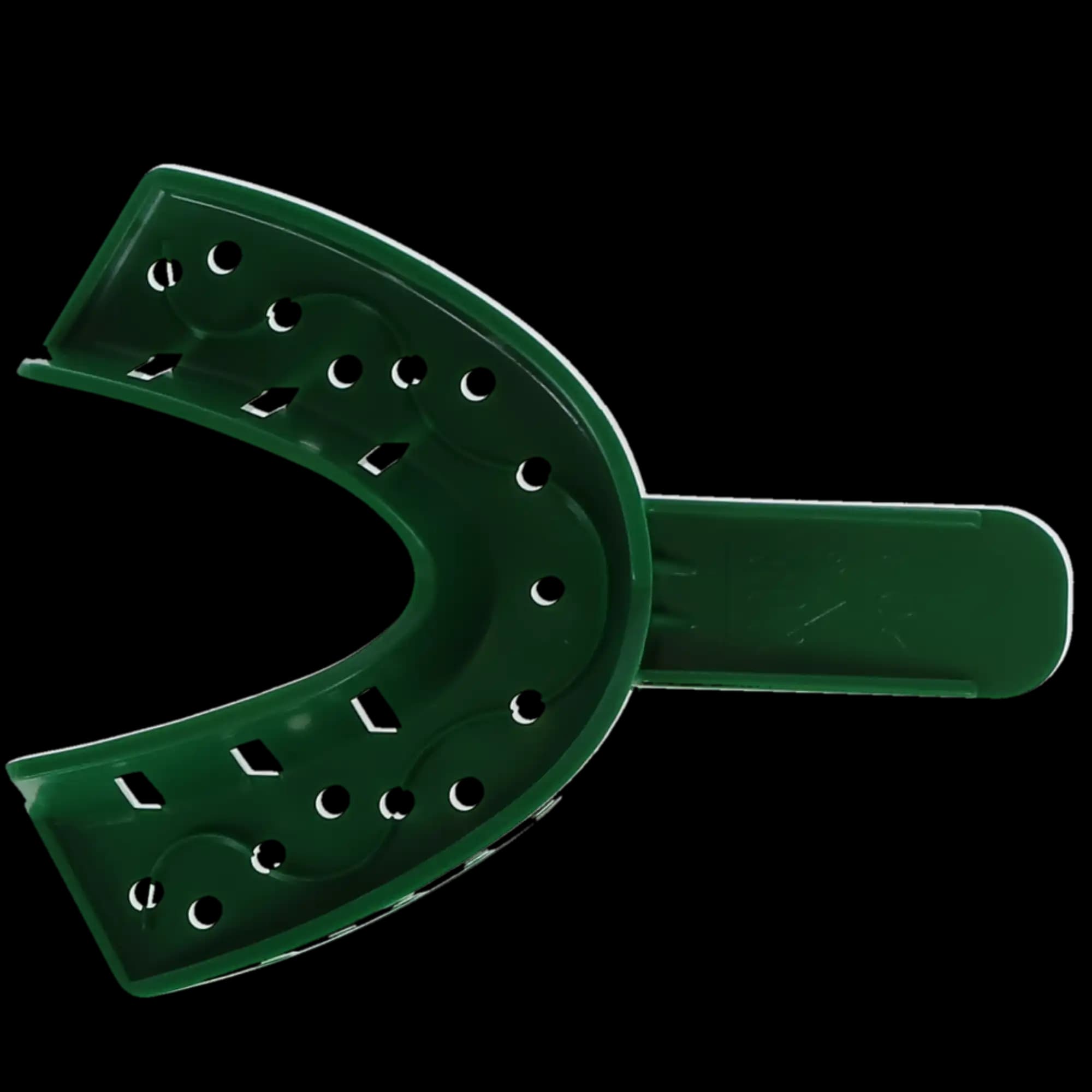 COE Spacer Disposable Perforated Impression Trays, #20D Large Lower, Green, 12/Pk, 252012 thumbnail 6