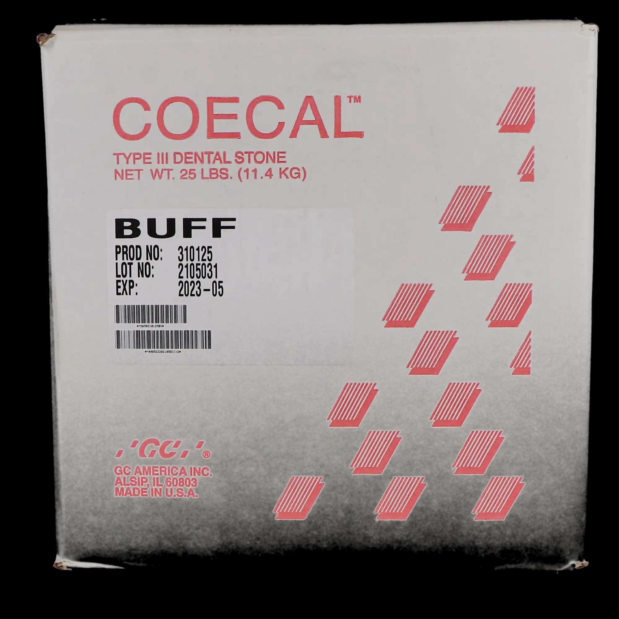 COECAL Type III Laboratory Stone, Buff, 25 lb, 1/Pk, 310125 thumbnail 2