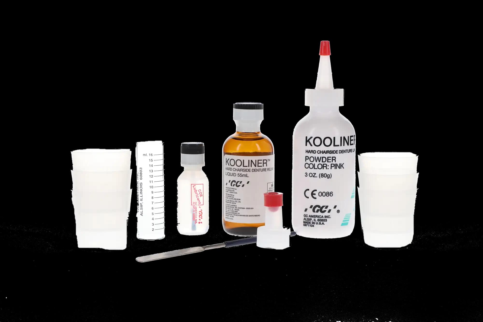 Kooliner Hard Denture Reline Material, Professional Package, 3 oz Powder, 2 oz Liquid, Pink, 345001 thumbnail 14