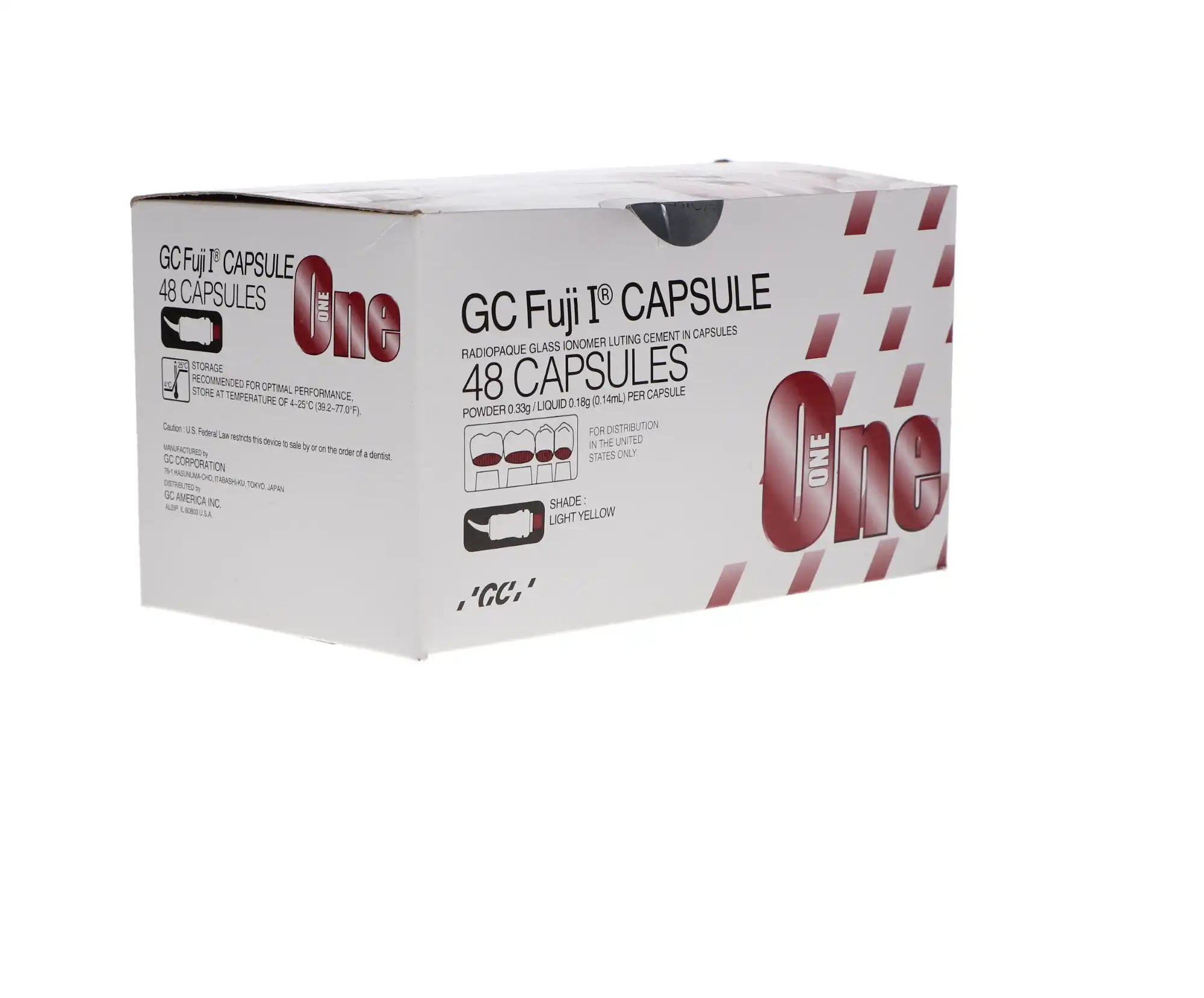 GC Fuji I Glass Ionomer Luting Cement Capsules, Light Yellow, 48/Pk, 425095 thumbnail 8