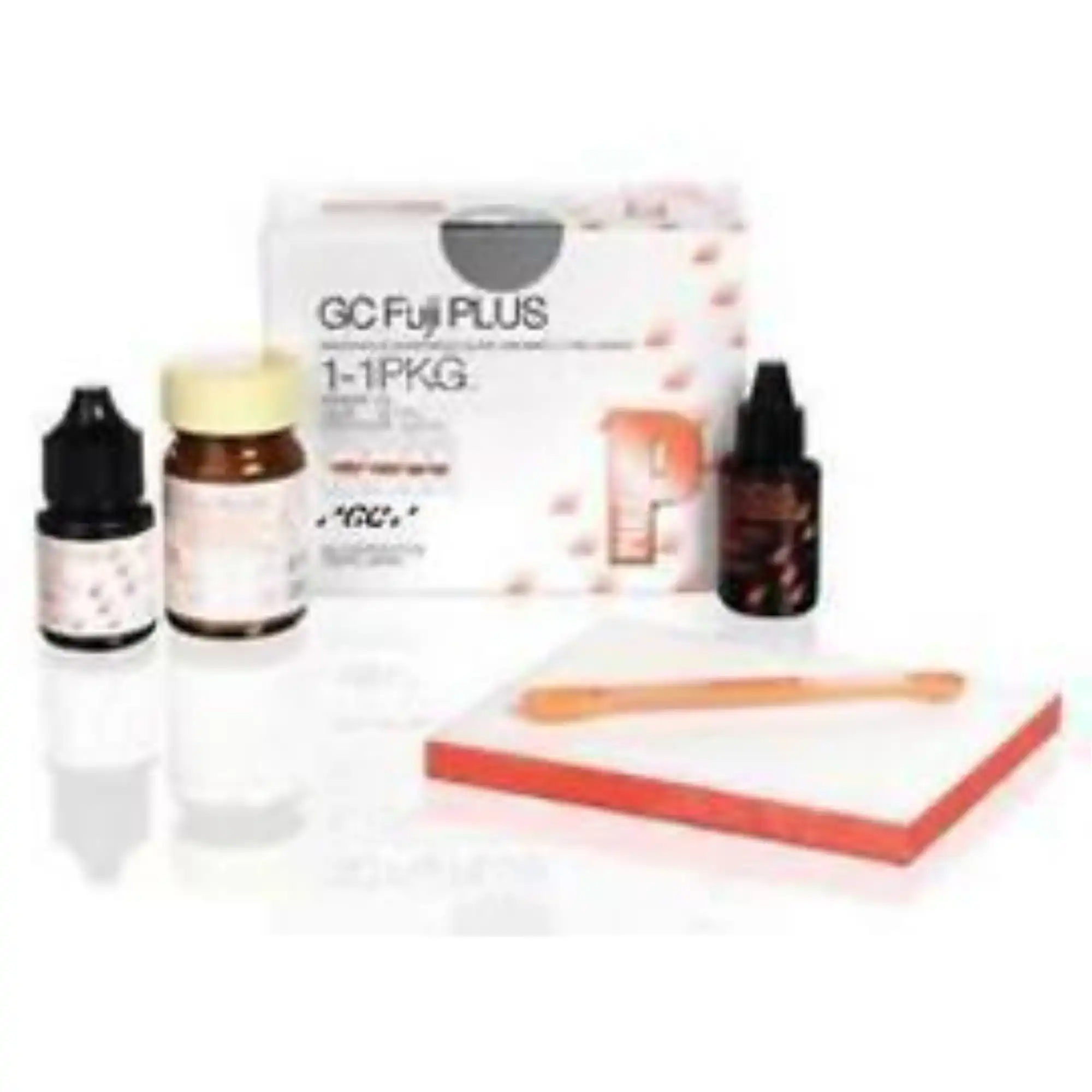 GC Fuji PLUS Resin-Reinforced Glass Ionomer Luting Cement, Powder/Liquid 1:1 No-Etch Package, 15 g Powder & 7 mL Liquid, 431101 thumbnail 10