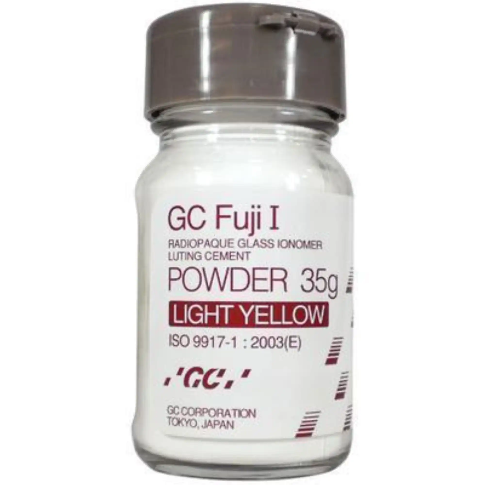 GC Fuji I Glass Ionomer Luting Cement, Powder Refill, Light Yellow, 35 g Bottle, 901008 thumbnail 7