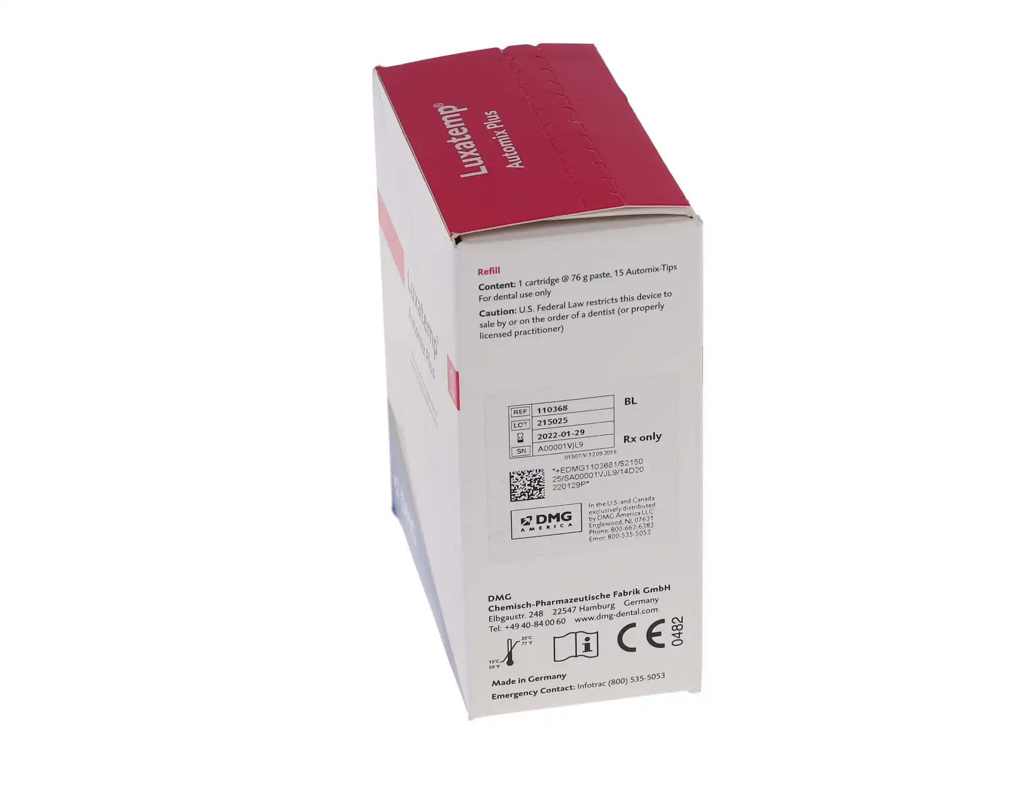 Luxatemp Automix Plus Temporary Crown & Bridge Material, Bleach Light, 76 g Cartridge Refill with 15 Automix Tips, 110368 thumbnail 6