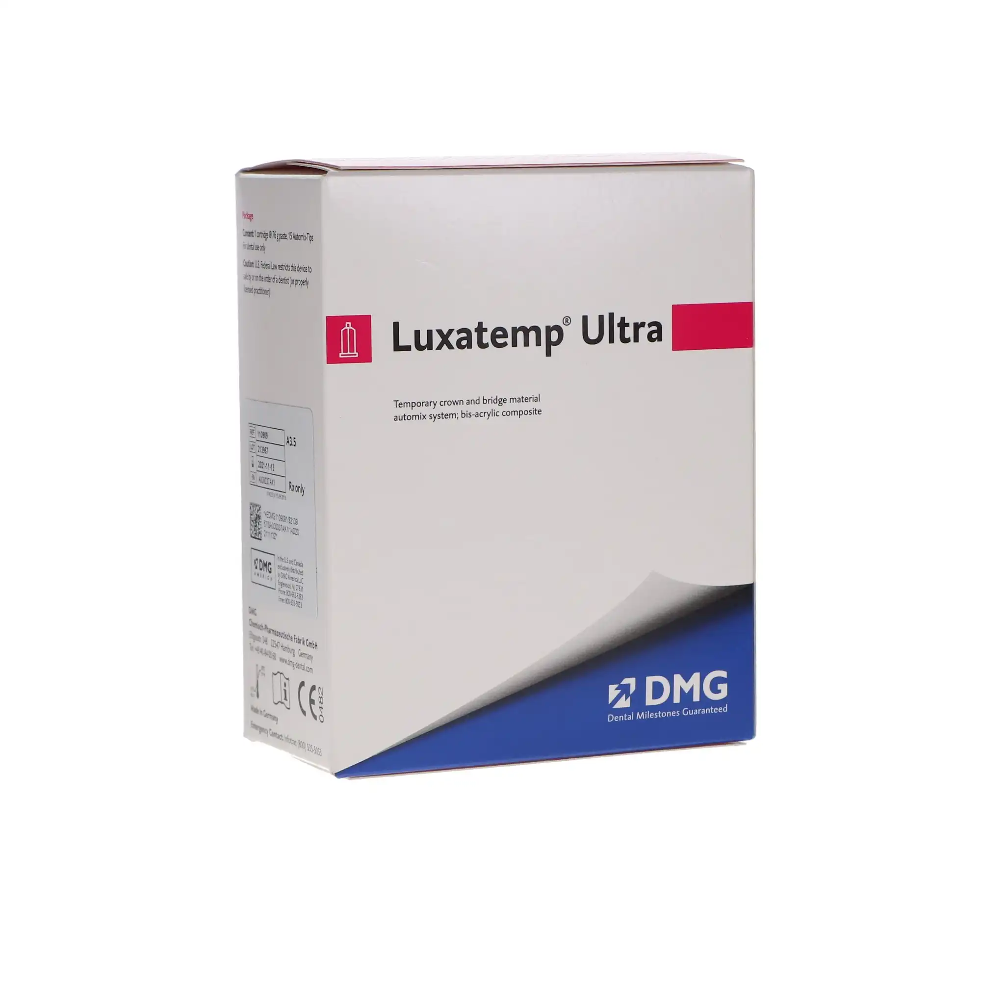 Luxatemp Ultra Automix Temporary Crown & Bridge Material, A3.5, 76 g Cartridge Refill with 15 Automix Tips, 110909 thumbnail 9