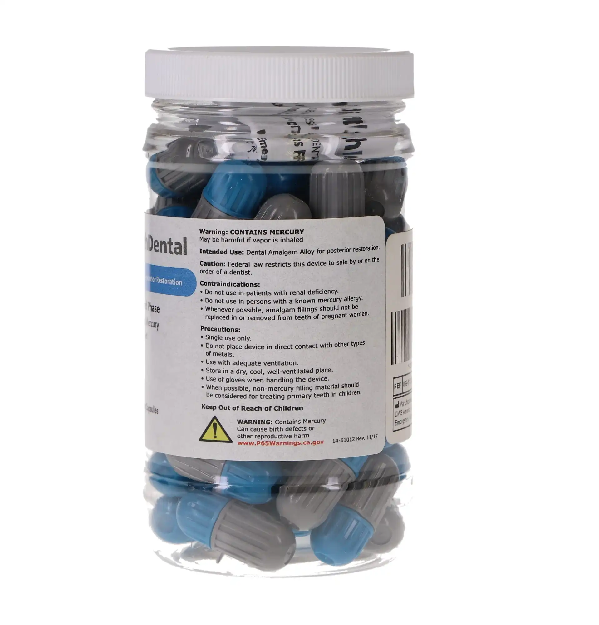 Zenith Premium Dispersed Phase Amalgam Alloy Capsules, Regular Set, 2 Spill, 600 mg, 50/Pk, 61012 thumbnail 5