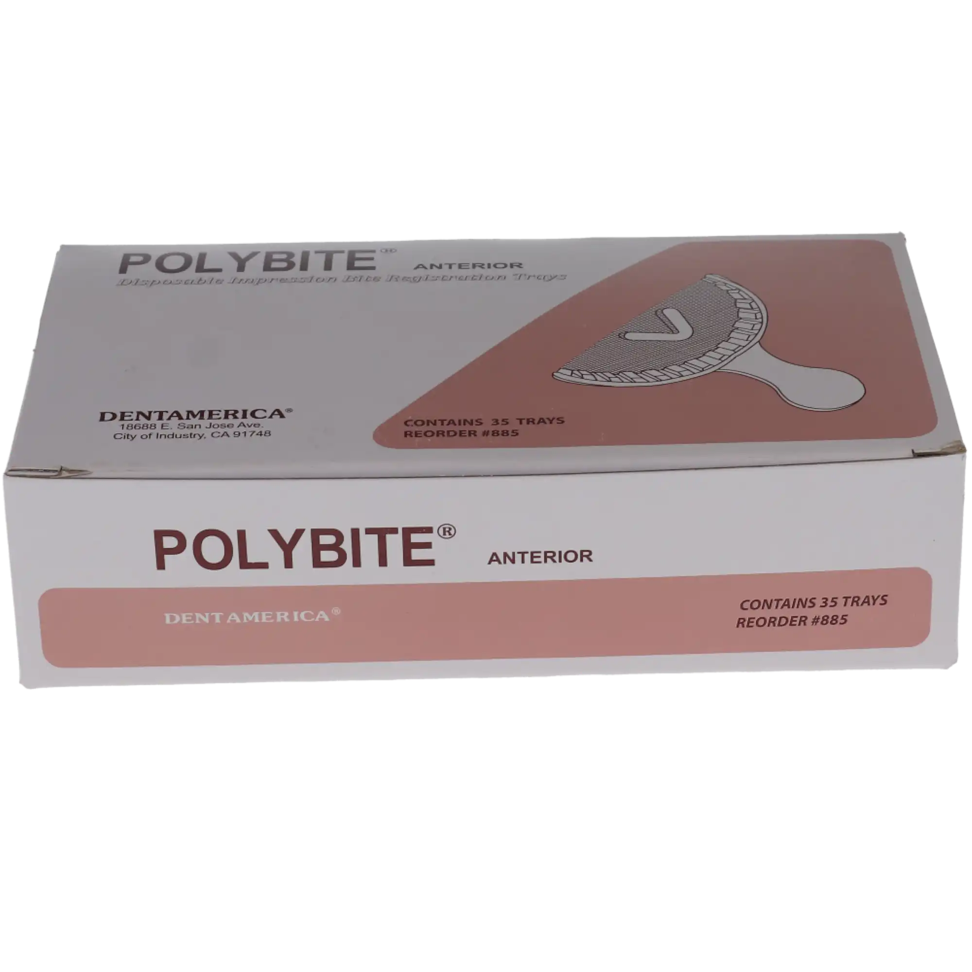 Polybite Disposable 3-in-1 Bite Registration Impression Tray, Anterior, 35/Box, 885 thumbnail 5