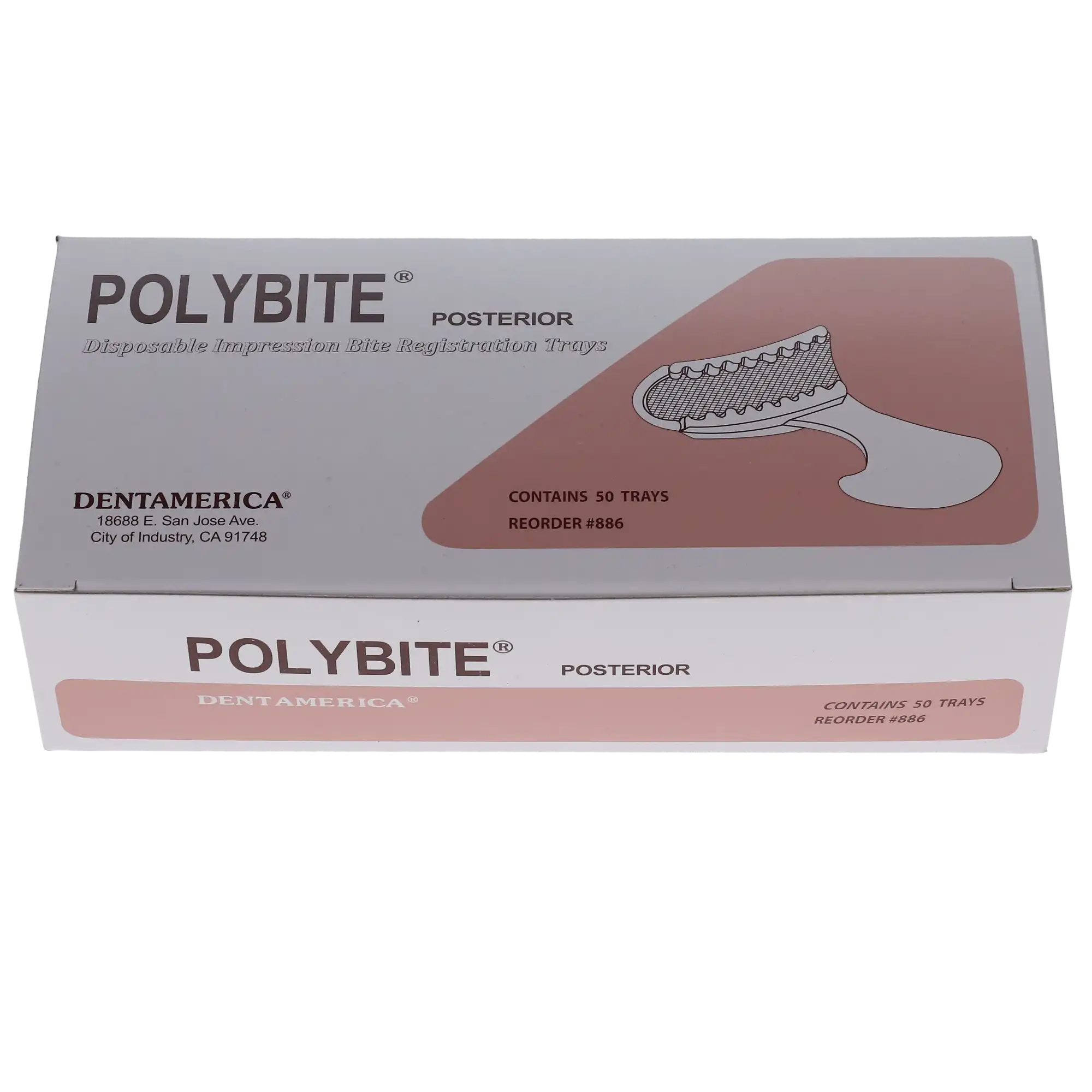 Polybite Disposable 3-in-1 Bite Registration Tray, Posterior, 50/Box, 886 thumbnail 5