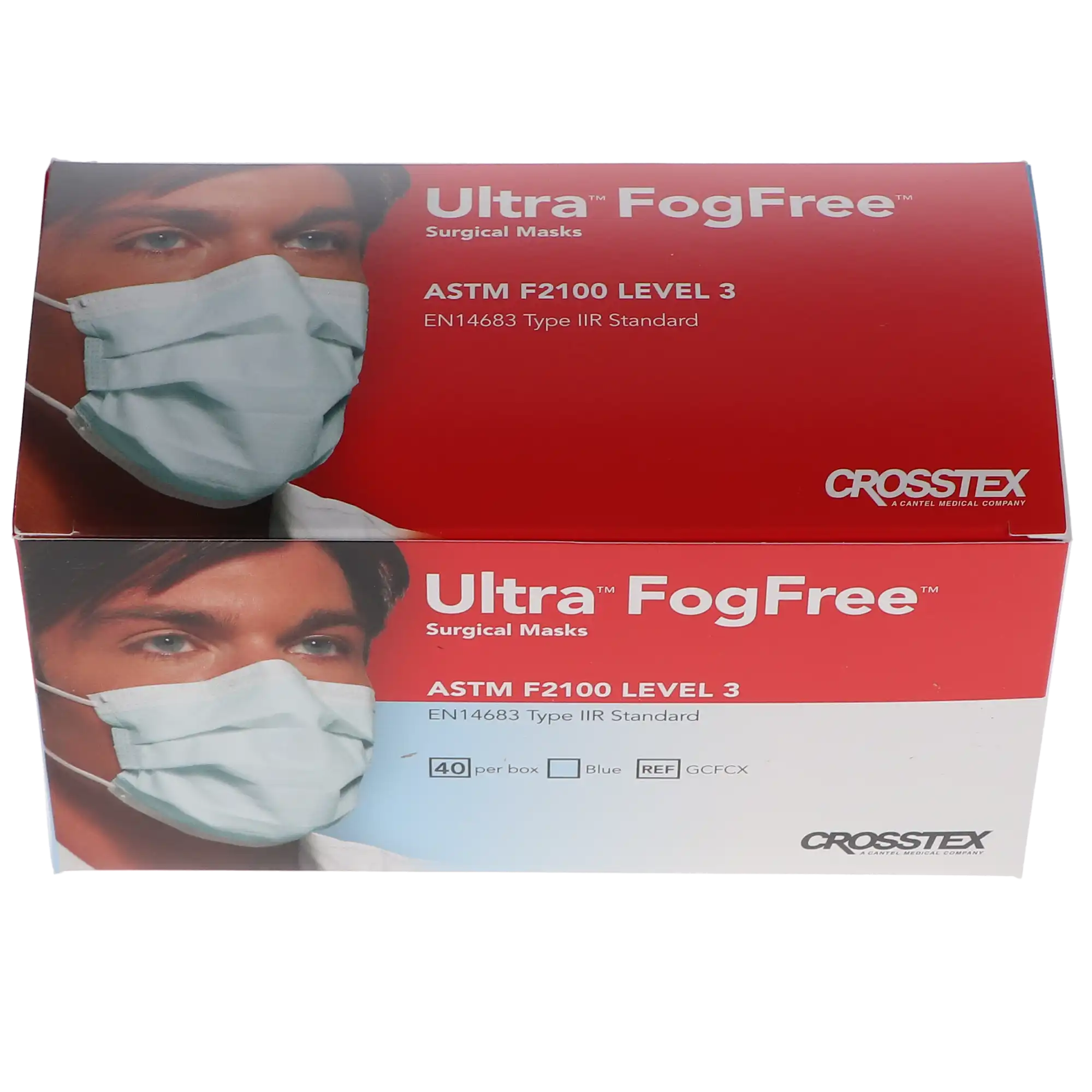 Crosstex Ultra FogFree Earloop Surgical Face Mask, ASTM Level 3, Blue, 40/Box, GCFCX thumbnail 14