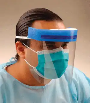 Crosstex Disposable Face Shield, 3/4 Length 7", Clear, Anti-Fog, Latex-Free, 24/Box, GCSS thumbnail 2
