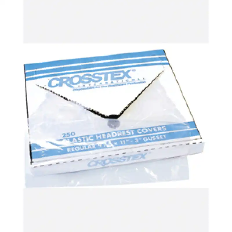Crosstex All-Poly Plastic Headrest Covers, White, 9.5" x 11", 1 mil, 250/Box, L0CPW thumbnail 2
