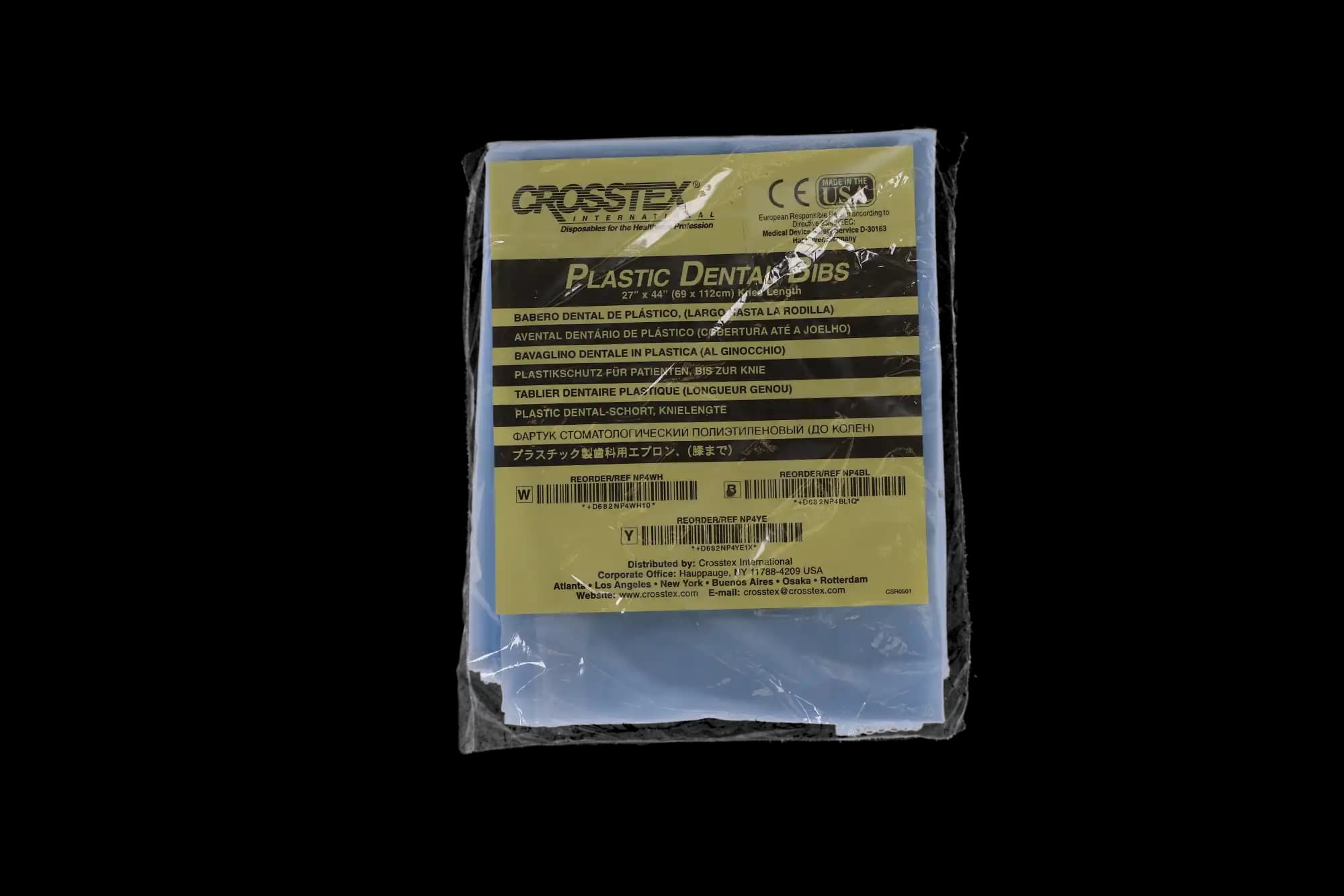 Crosstex Patient Barrier Apron, Plastic, Knee Length, 27" x 44", Blue, NP4BL thumbnail 7