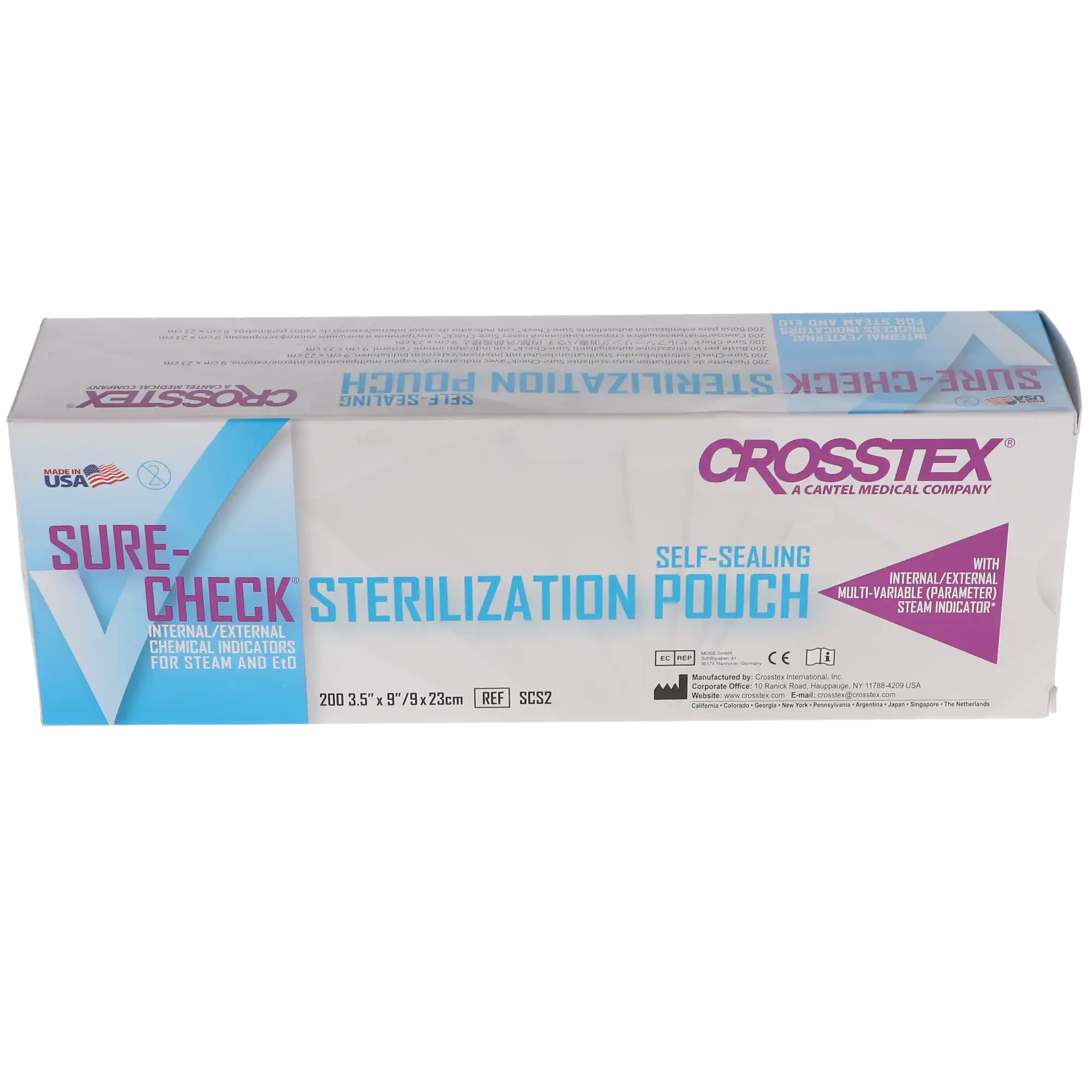 Crosstex Sure-Check Self-Seal Sterilization Pouches, 3.5" x 9", 200/Box, SCS2 thumbnail 13