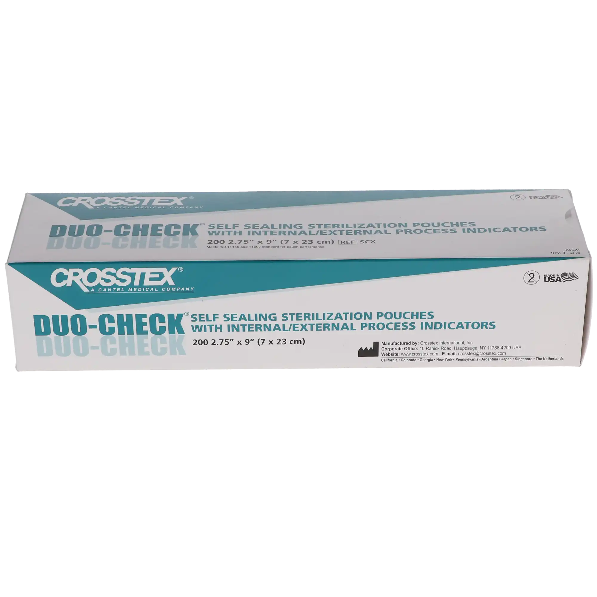 Crosstex Duo-Check Self-Seal Sterilization Pouches, 2-3/4" x 9", Blue Film, 200/Box, SCX thumbnail 11