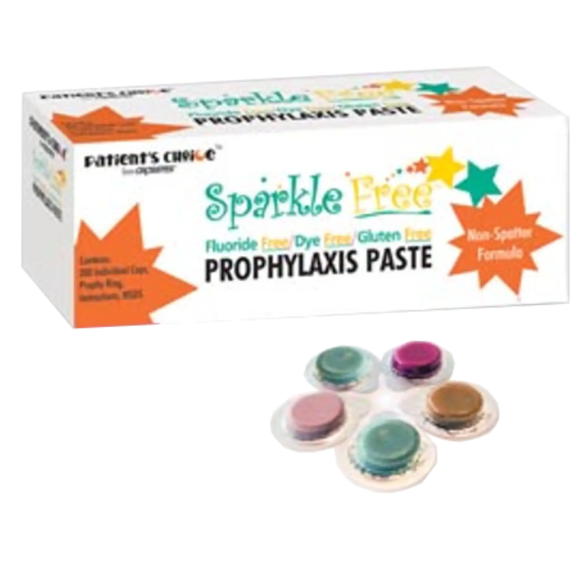 Sparkle FREE Prophy Paste with Xylitol, Fluoride-Free, Dye-Free, Gluten-Free, Medium Grit, Fruity, 200 Unit Dose Cups, UPSFMF thumbnail 4