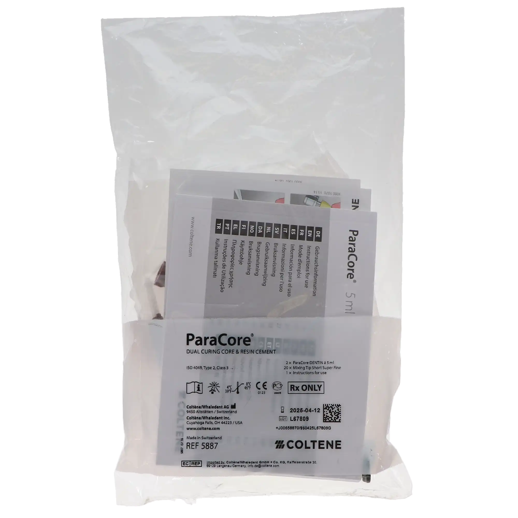 ParaCore Automix Dentin Refill, Dual-Cure Glass-Reinforced Core Build-Up Material, 5 ml Syringes, 2/Pk, C5887 thumbnail 10