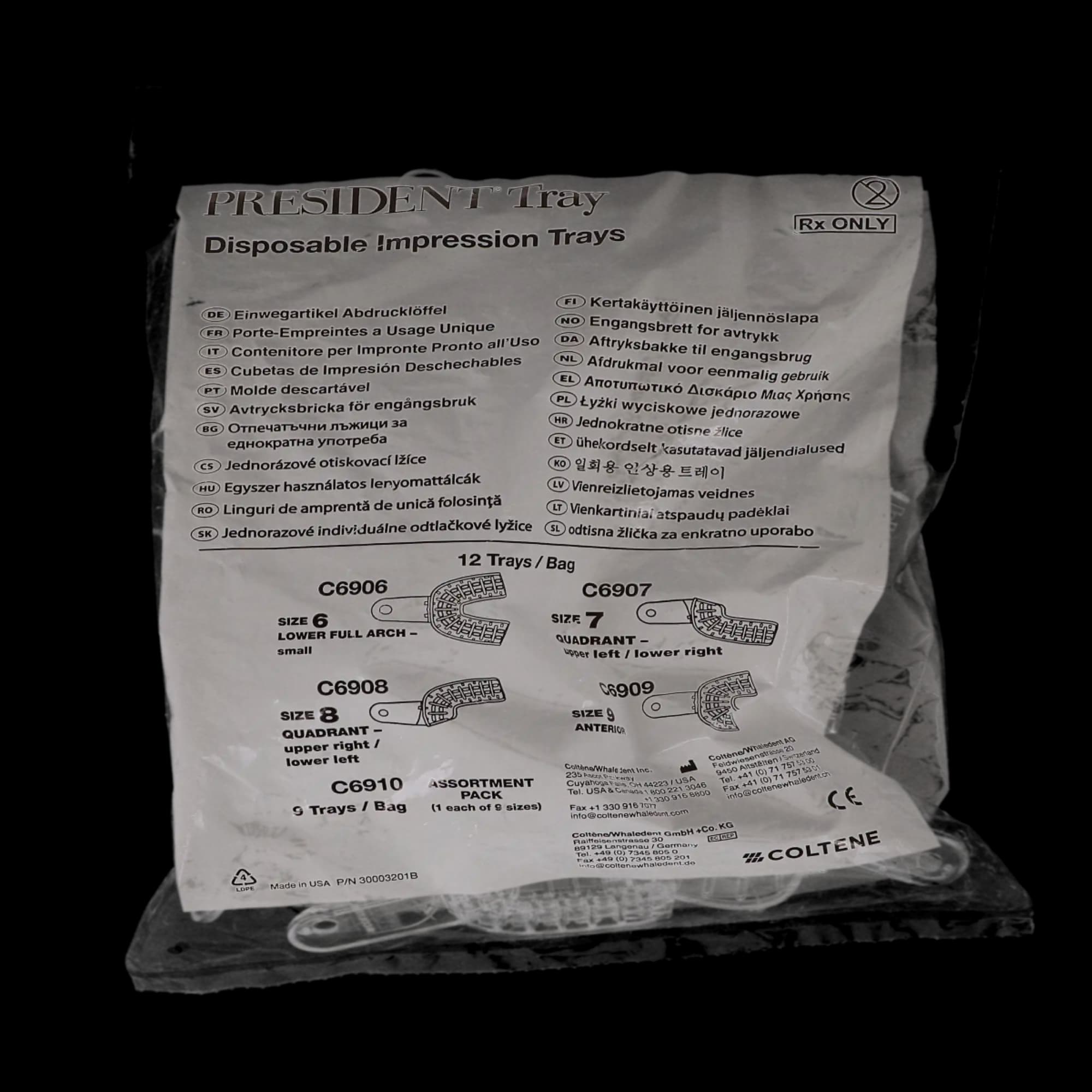 President Disposable Perforated Impression Trays, #2 Lower Large, Clear, 12/Pk, C6902 thumbnail 7