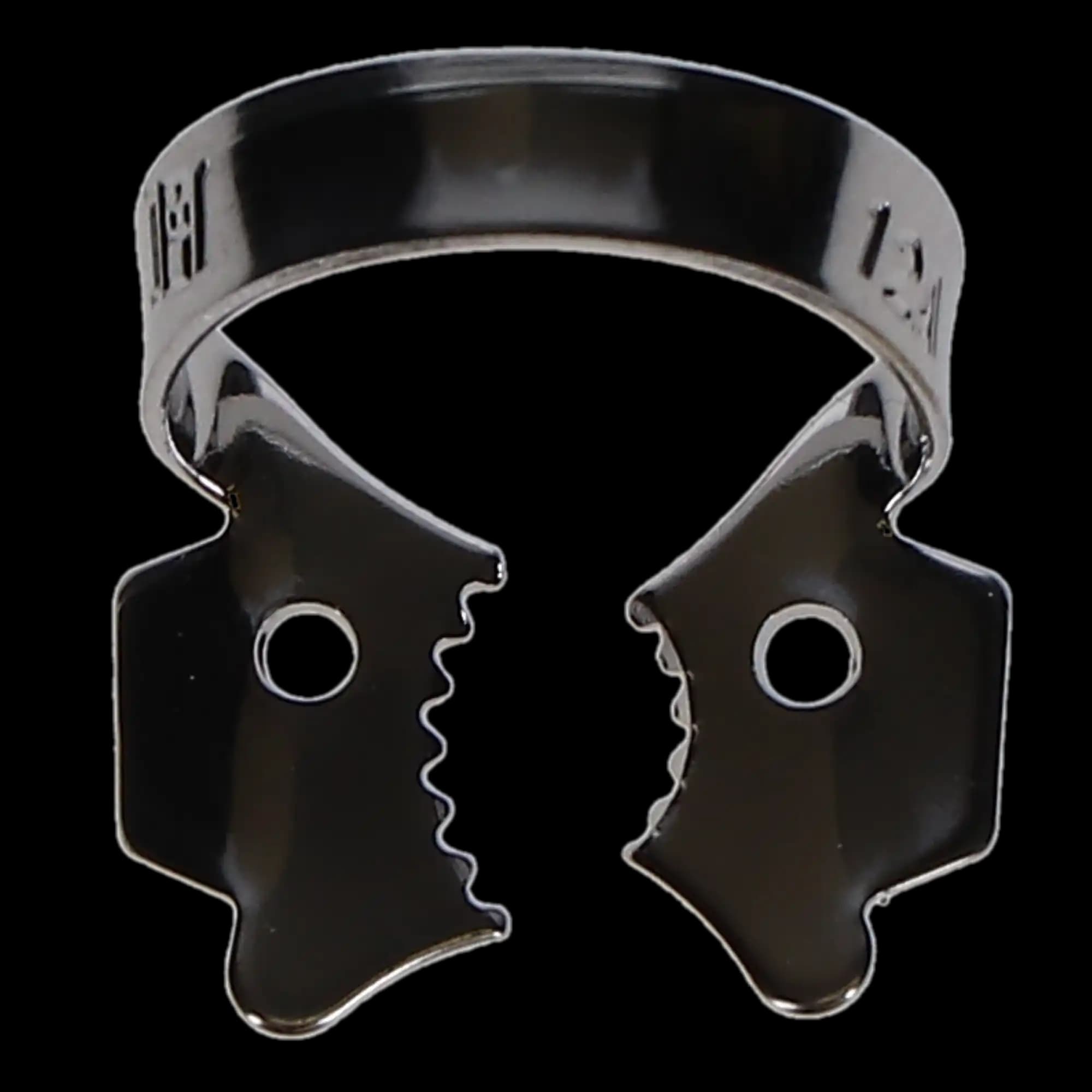 Hygenic Rubber Dam Clamp, #12A, Winged, Serrated Jaw, Upper Left Molars, Gloss Finish, Stainless Steel, H02706, 1/Pk thumbnail 6