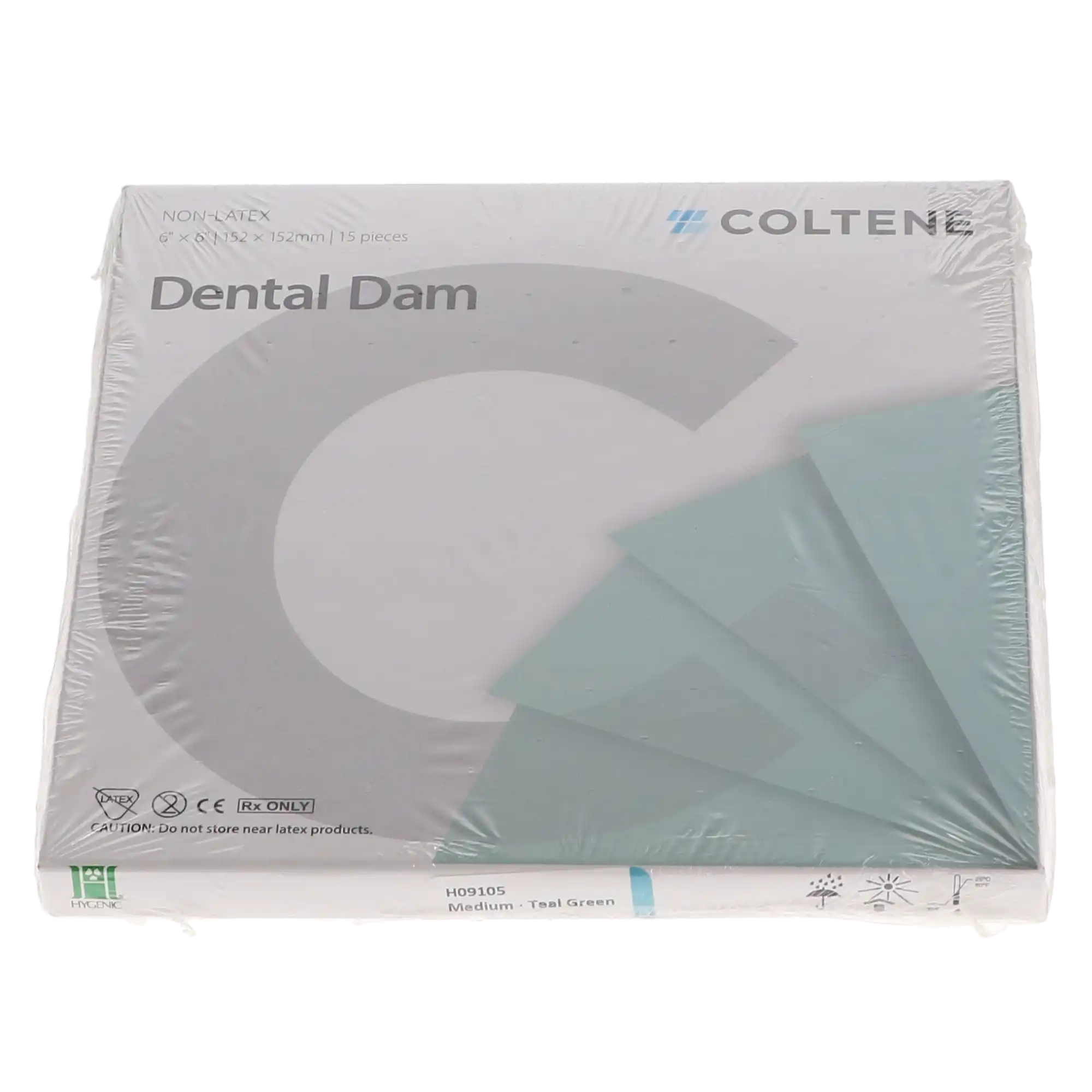 Hygenic HySolate Non-Latex Dental Dam, 6" x 6", Medium, Green, 15/Pk, H09105 thumbnail 5