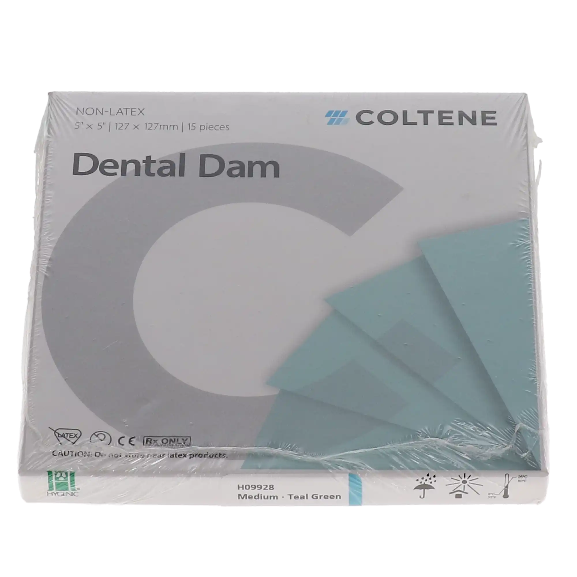 Hygenic HySolate Non-Latex Dental Dam, 5" x 5", Medium, Green, 15/Pk, H09928 thumbnail 5