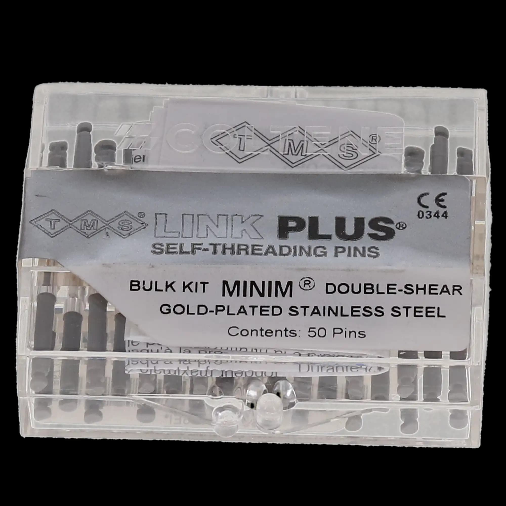 TMS Link Plus Self-Threading Parapulpal Pins, Gold-Plated Stainless Steel, Minim Double Shear, 0.021", Silver, 2-in-1 Bulk Kit, 50/Pk, L732 thumbnail 7