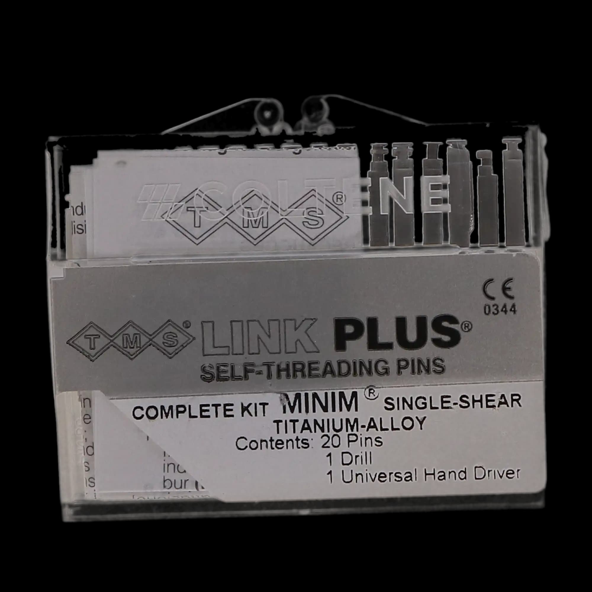 TMS Link Plus Minim Silver Titanium Alloy Single-Shear Parapulpal Pin Complete Kit, 0.021"/0.525 mm, 20 Pins with Kodex K92 Drill and Universal Hand Driver, L-821 thumbnail 7