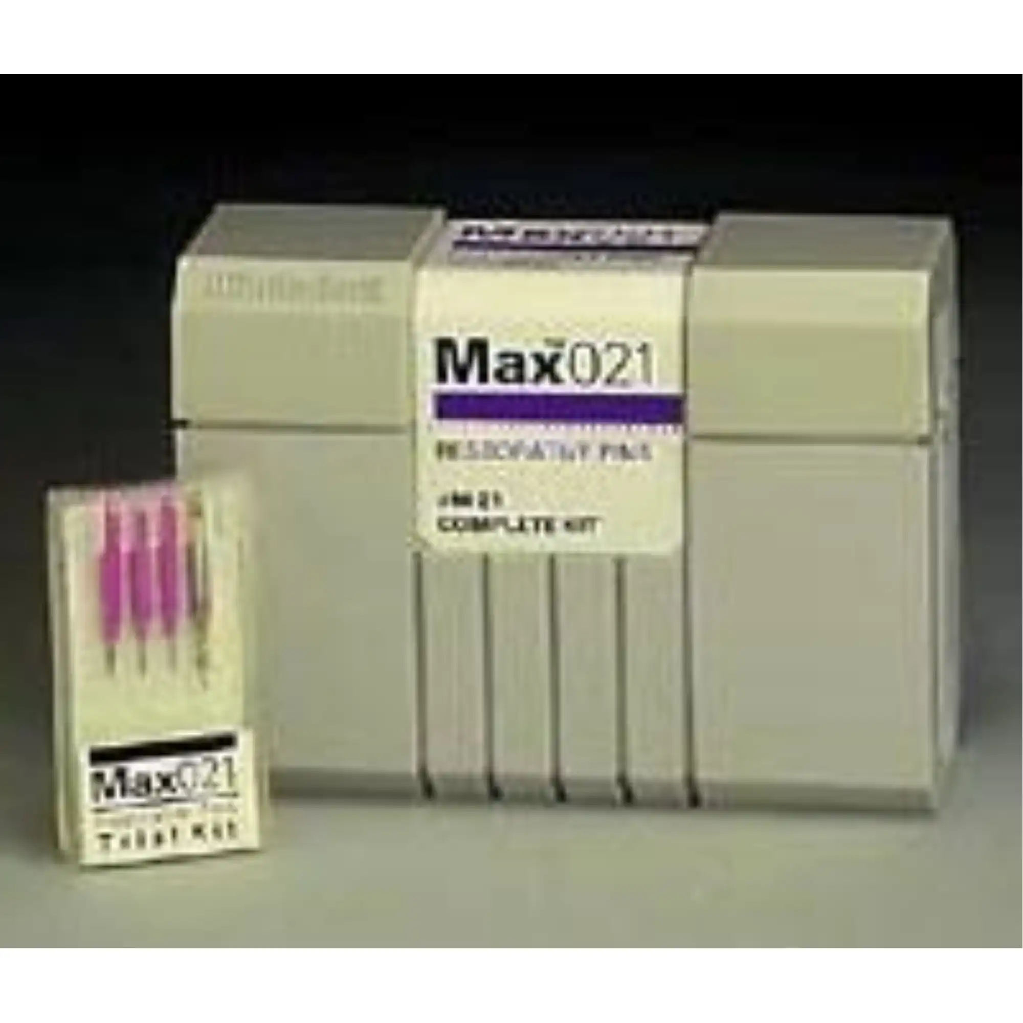 Coltene Max Restorative Pin Drill, M-92, Purple, 0.021" x 0.095" (0.525 mm x 2.4 mm), Depth-Limiting, 5/Pack thumbnail 5