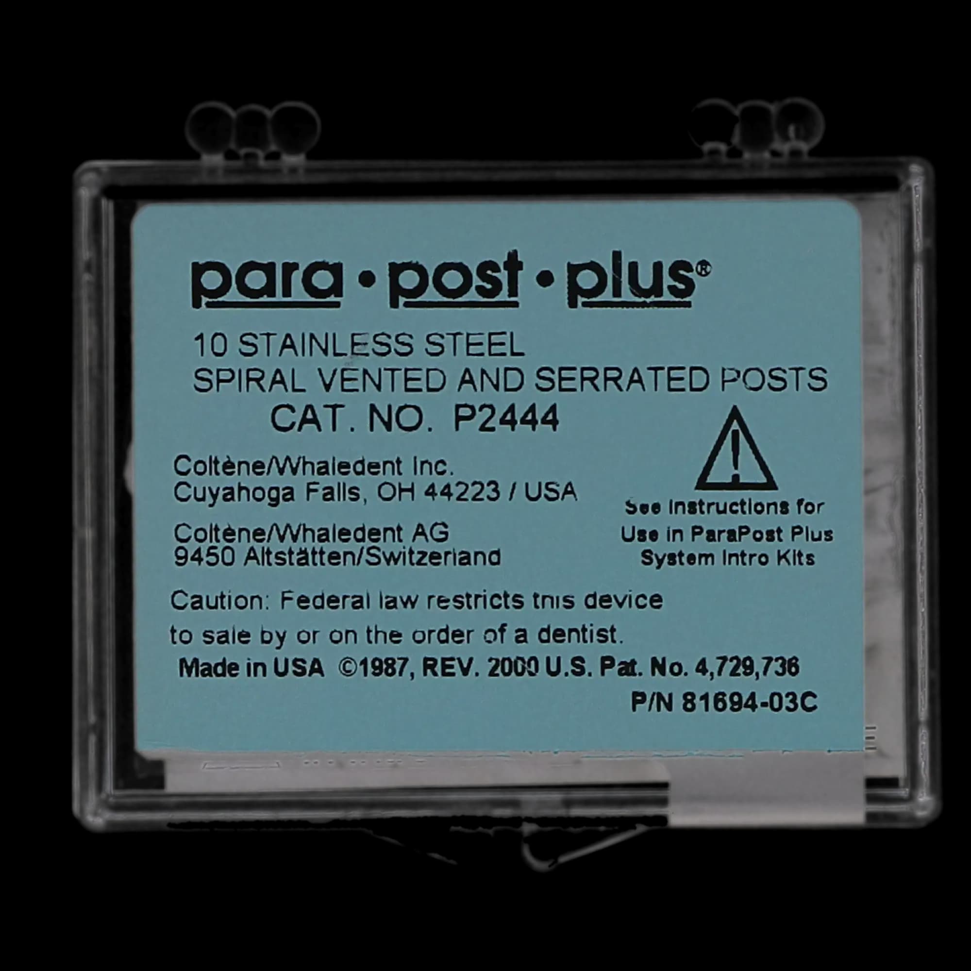 ParaPost Plus Stainless Steel Endodontic Posts, Size 4, .040" (1.0mm), Yellow, 10/Pk, P244-4 thumbnail 6