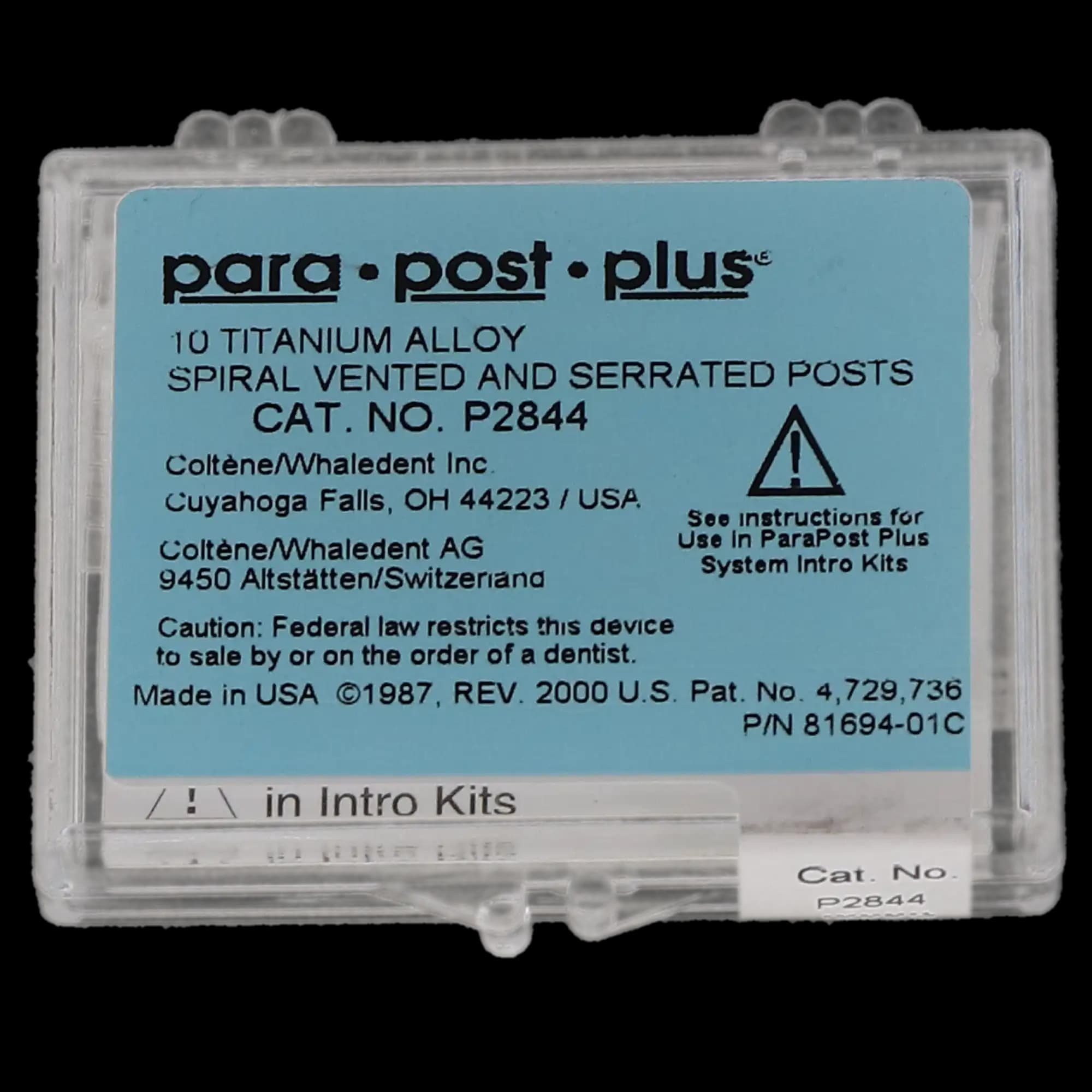 ParaPost Plus Titanium Endodontic Posts, Size 4, .040" (1.0mm), Yellow, 10/Pk, P284-4 thumbnail 6