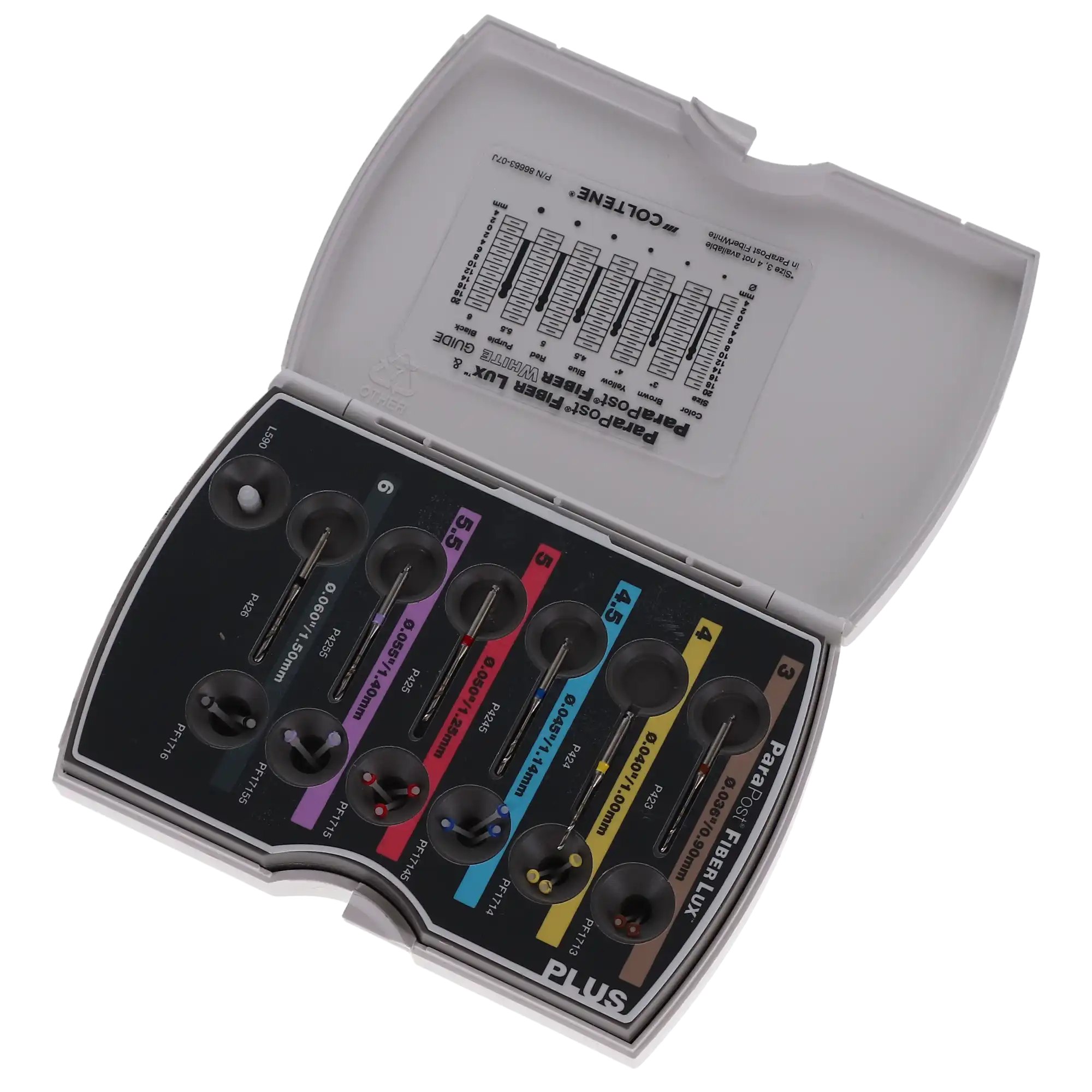 ParaPost® Fiber Lux™ Translucent Fiber Post System Introductory Kit, Assorted Sizes 3–6, 15 Posts + 6 Drills + Hand Driver, PF170 thumbnail 5