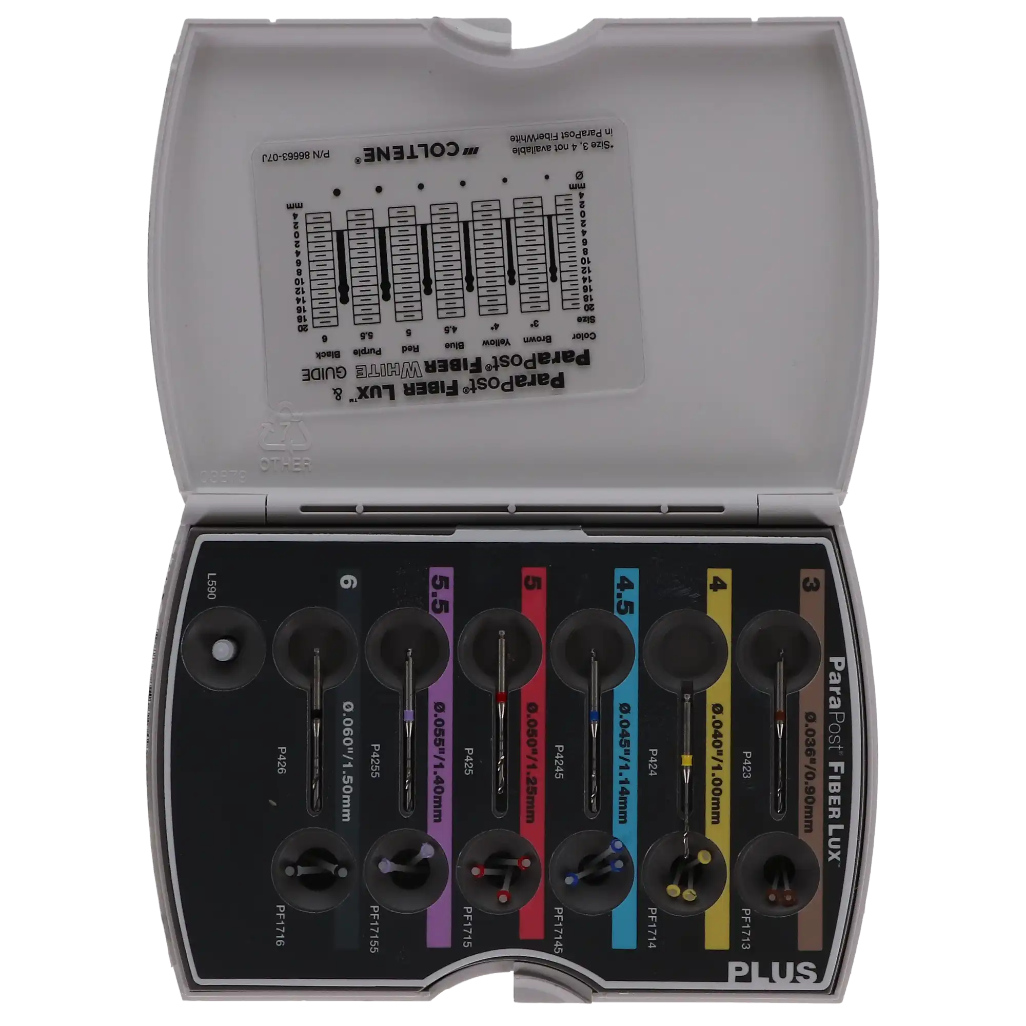 ParaPost® Fiber Lux™ Translucent Fiber Post System Introductory Kit, Assorted Sizes 3–6, 15 Posts + 6 Drills + Hand Driver, PF170 thumbnail 7