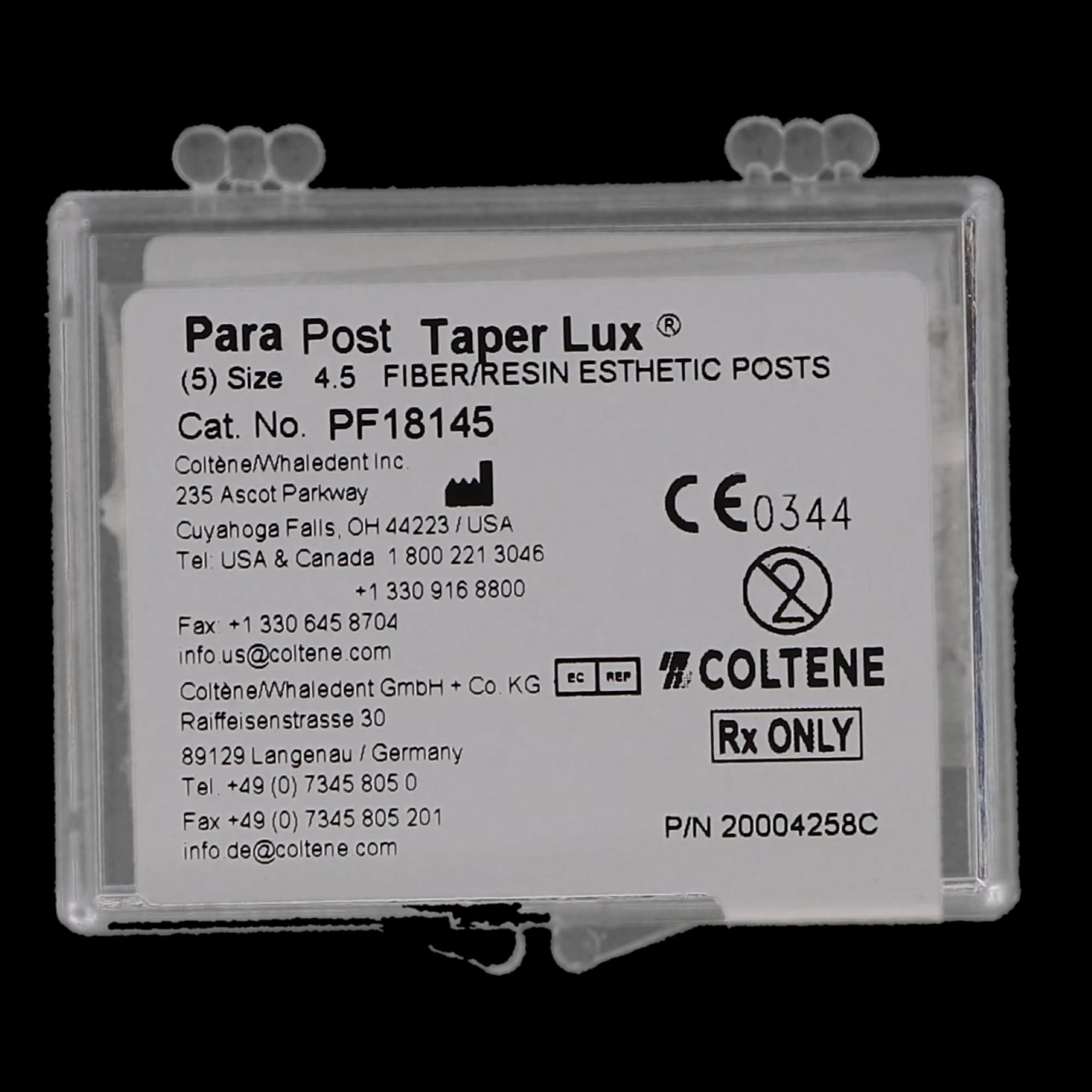 ParaPost Taper Lux Translucent Esthetic Fiber Posts, Size 4.5, Blue, 1.14 mm, 5/Pk, PF18145 thumbnail 4