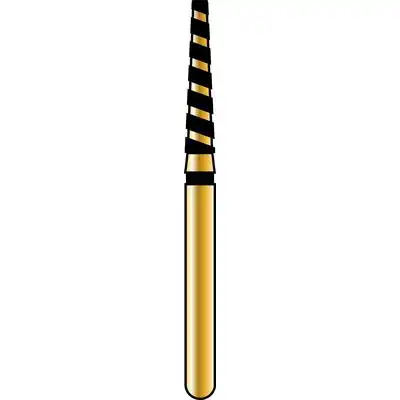 Alpen TurboCut Multi-Use Diamond Bur, FG #847 Flat End Taper, 1.6mm, Super Coarse, 5/Pk, R847TC016FG - Alpen® Multi-Use Turbocut Diamonds FG # 847 Flat End Taper 1.6mm Green Coarse Pkg/5 - Image 1