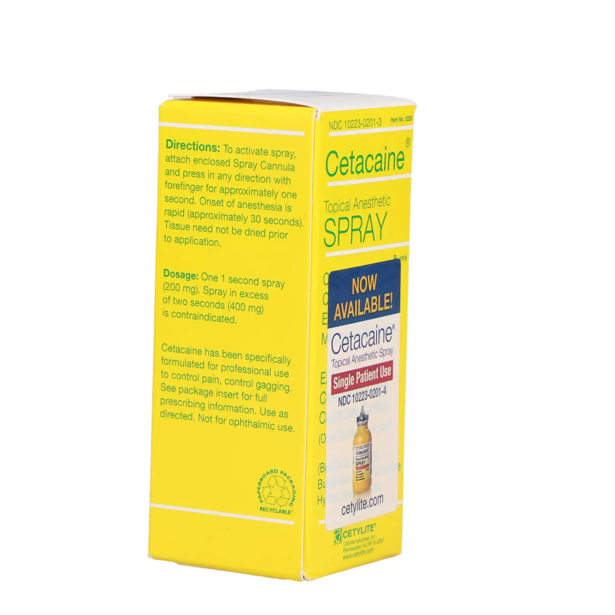 Cetacaine® Topical Anesthetic Spray, 20 g Bottle with Cannula, 0220 thumbnail 11