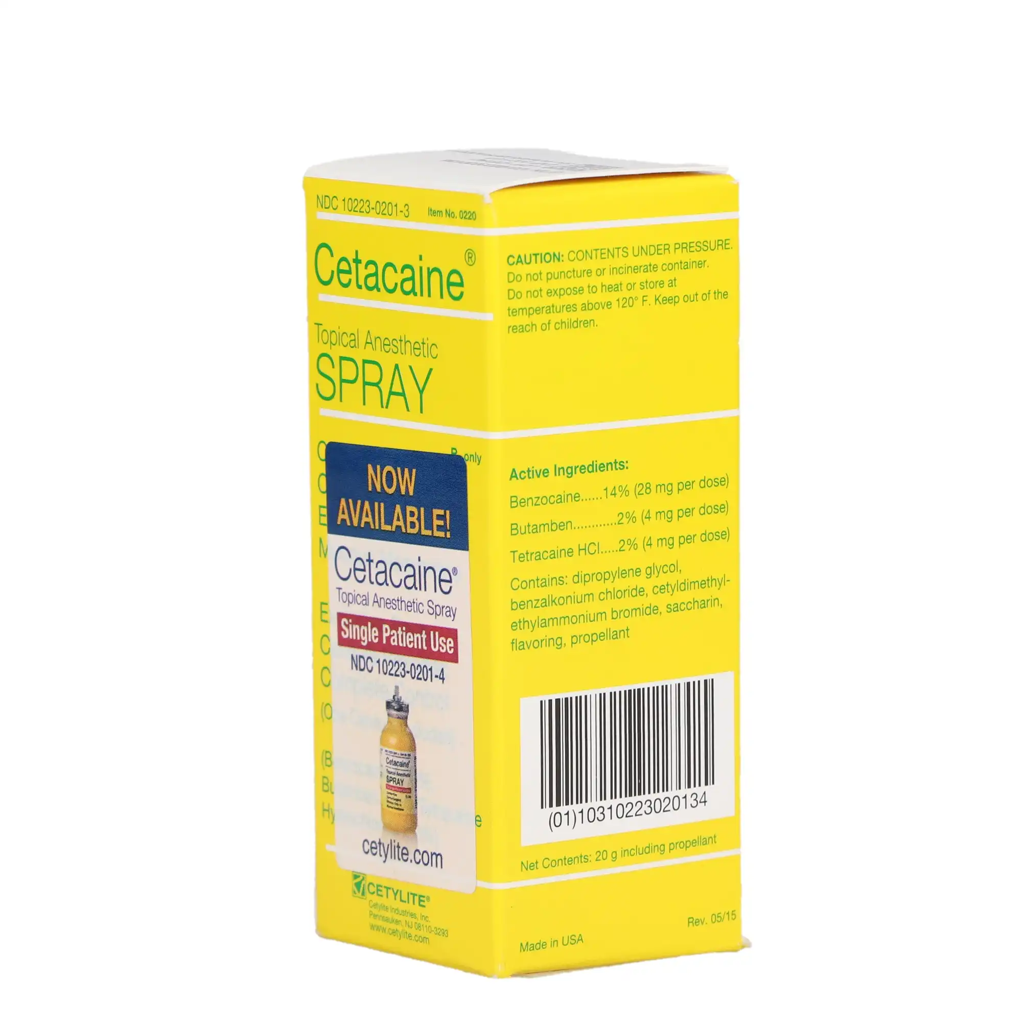 Cetacaine® Topical Anesthetic Spray, 20 g Bottle with Cannula, 0220 thumbnail 12