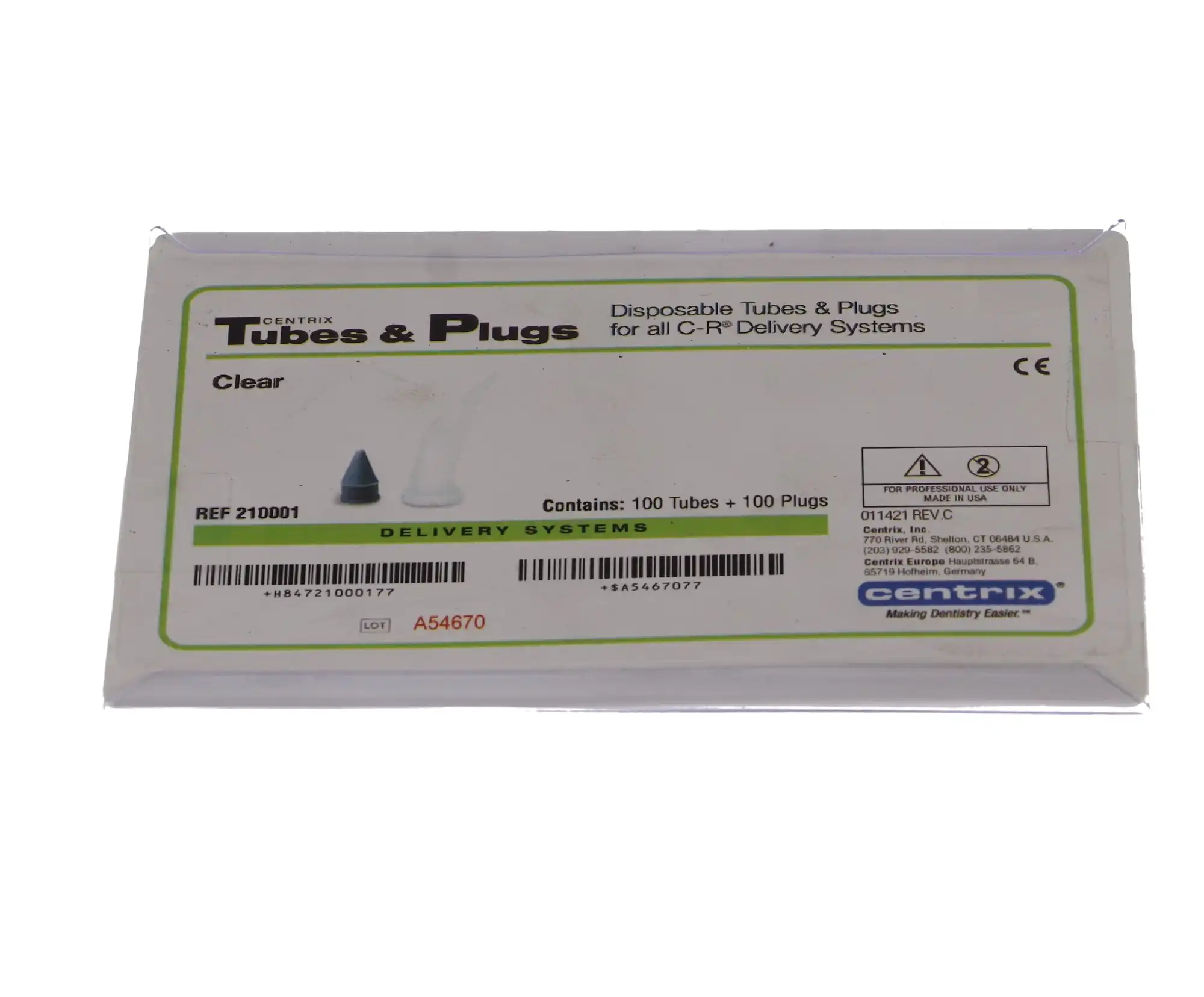 AccuDose C-R Tubes and Plugs, Medium Viscosity, Separate Clear Tube with Grey Plug, 100/Pk, 210001 thumbnail 7
