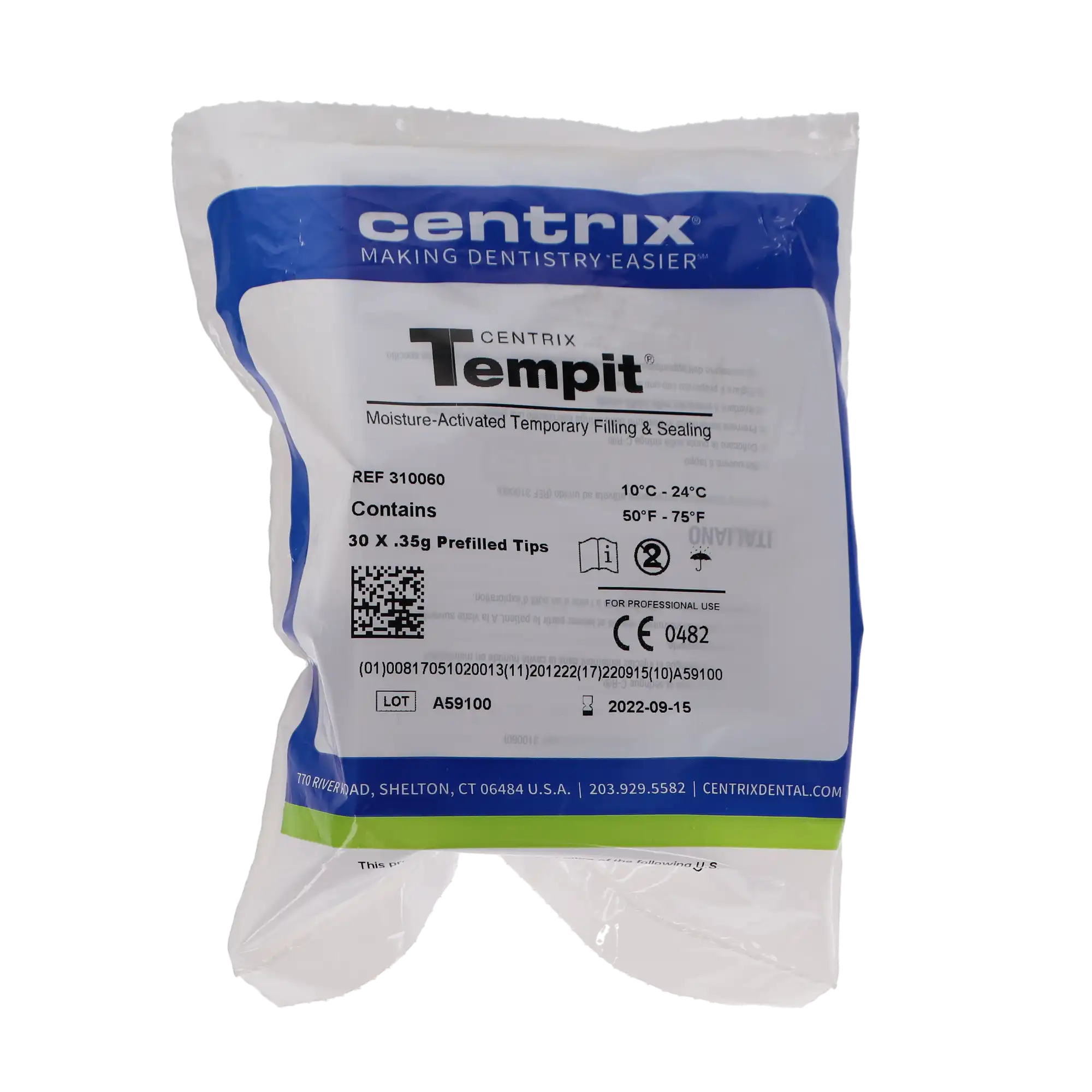 Tempit Moisture-Activated Temporary Filling and Sealing Material, Pre-Filled Tips, 0.35 g, Medium Viscosity, 30/Pk, 310060 thumbnail 10