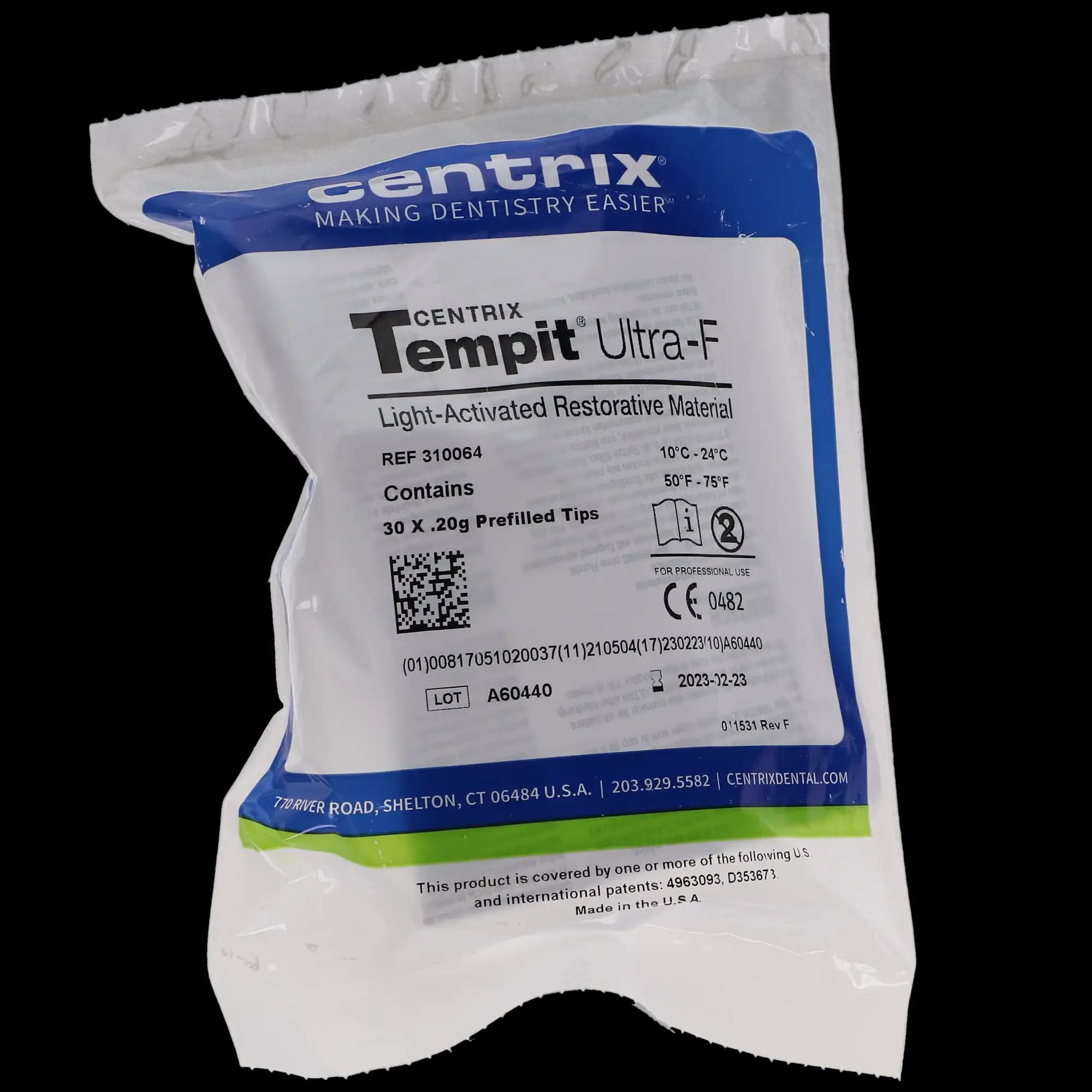 Tempit Ultra-F Light-Activated Temporary Filling Material with Fluoride, Prefilled Tips, 0.20 g, 30/Jar, 310064 thumbnail 11