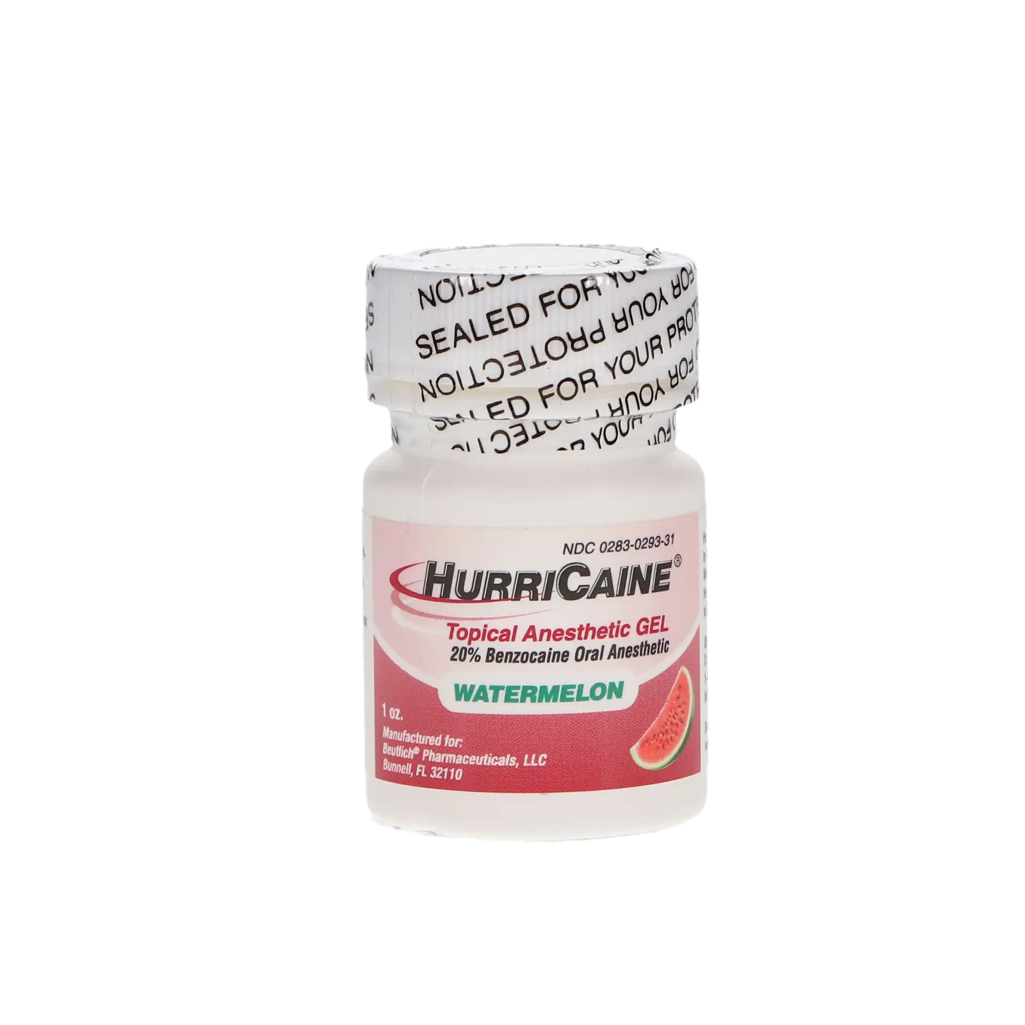 HurriCaine Topical Anesthetic Gel, 20% Benzocaine, Watermelon, 1 oz Jar, 0283-0293-31 thumbnail 6
