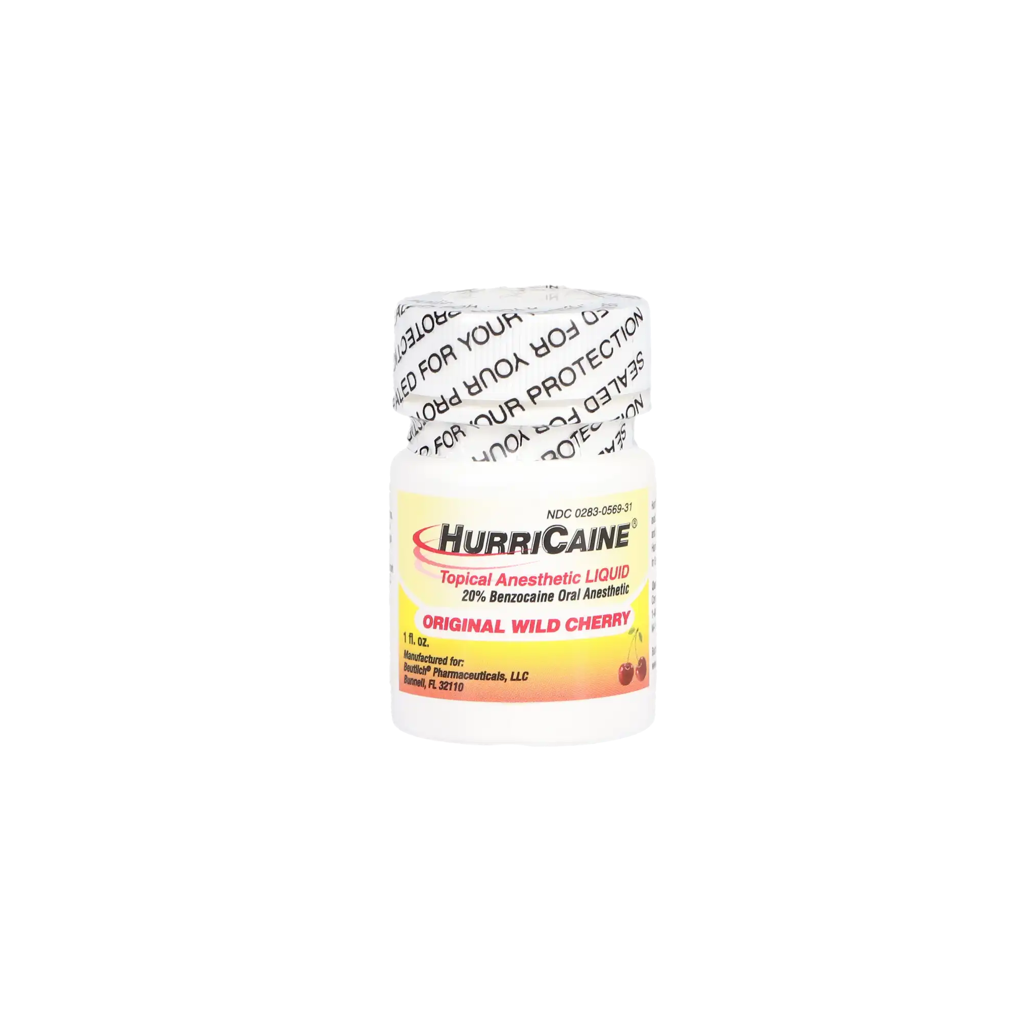 HurriCaine Topical Anesthetic Liquid, 20% Benzocaine, Wild Cherry, 1 oz Jar, 0283-0569-31 thumbnail 5
