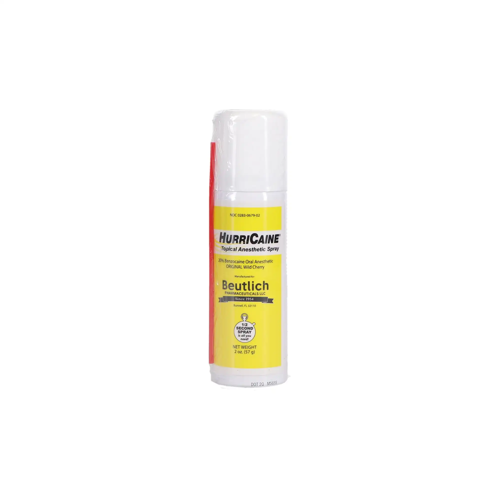 HurriCaine Topical Anesthetic Spray, 20% Benzocaine, Wild Cherry, 2 oz Aerosol Can with Disposable Extension Tube, 1/Pk, 0283-0679-02 thumbnail 3