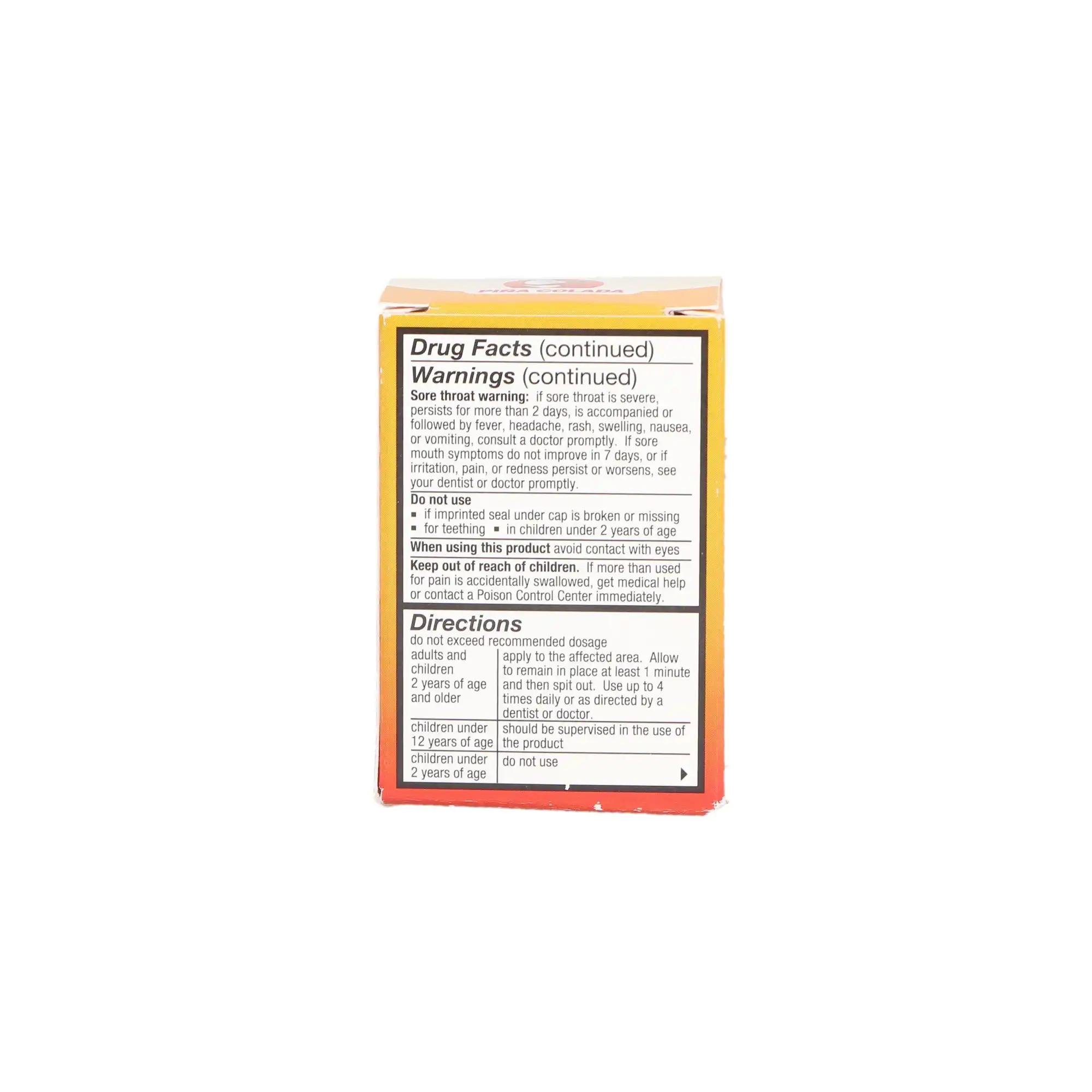 HurriCaine Topical Anesthetic Gel, 20% Benzocaine, Pina Colada, 1 oz Jar, 0283-0886-31 thumbnail 3