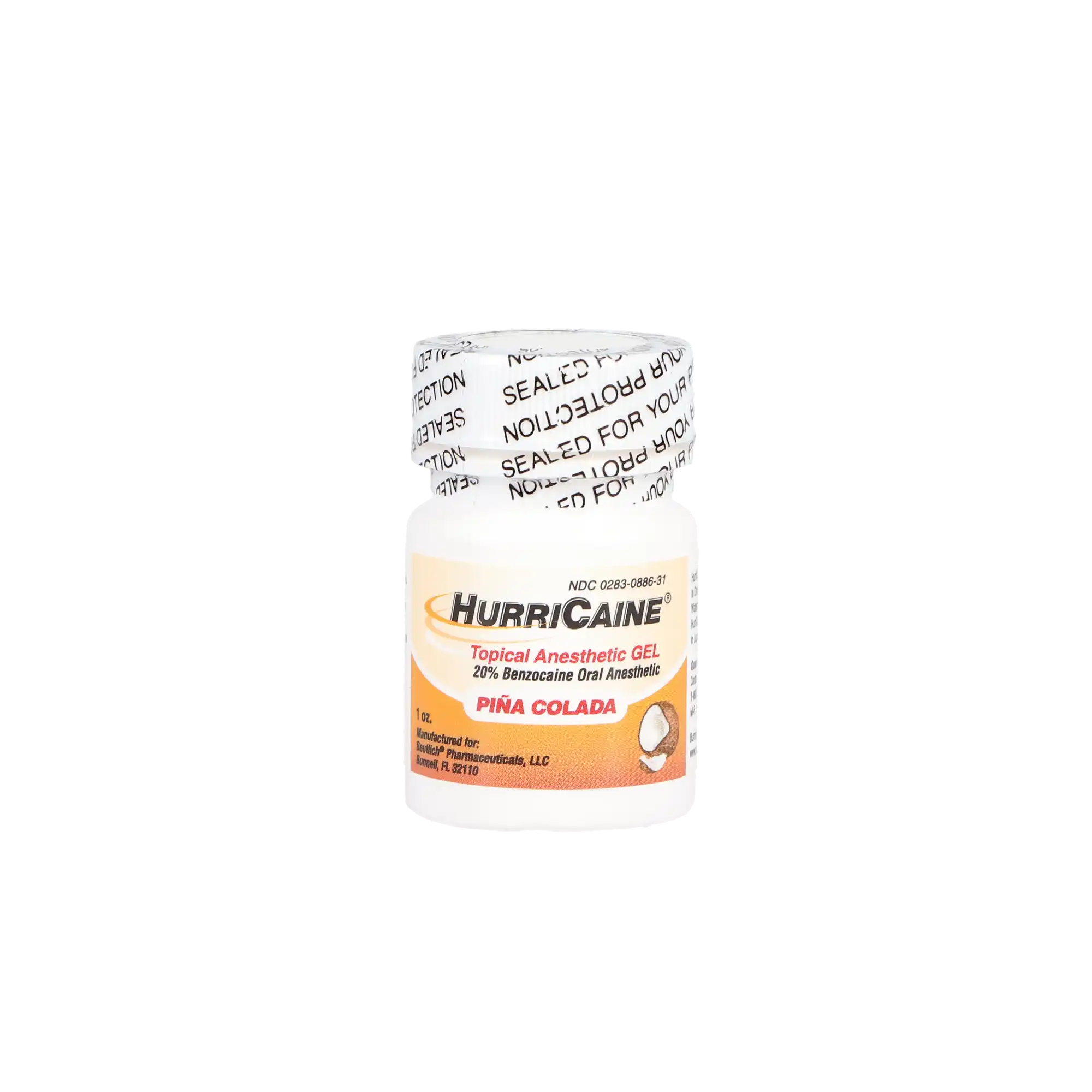 HurriCaine Topical Anesthetic Gel, 20% Benzocaine, Pina Colada, 1 oz Jar, 0283-0886-31 thumbnail 5
