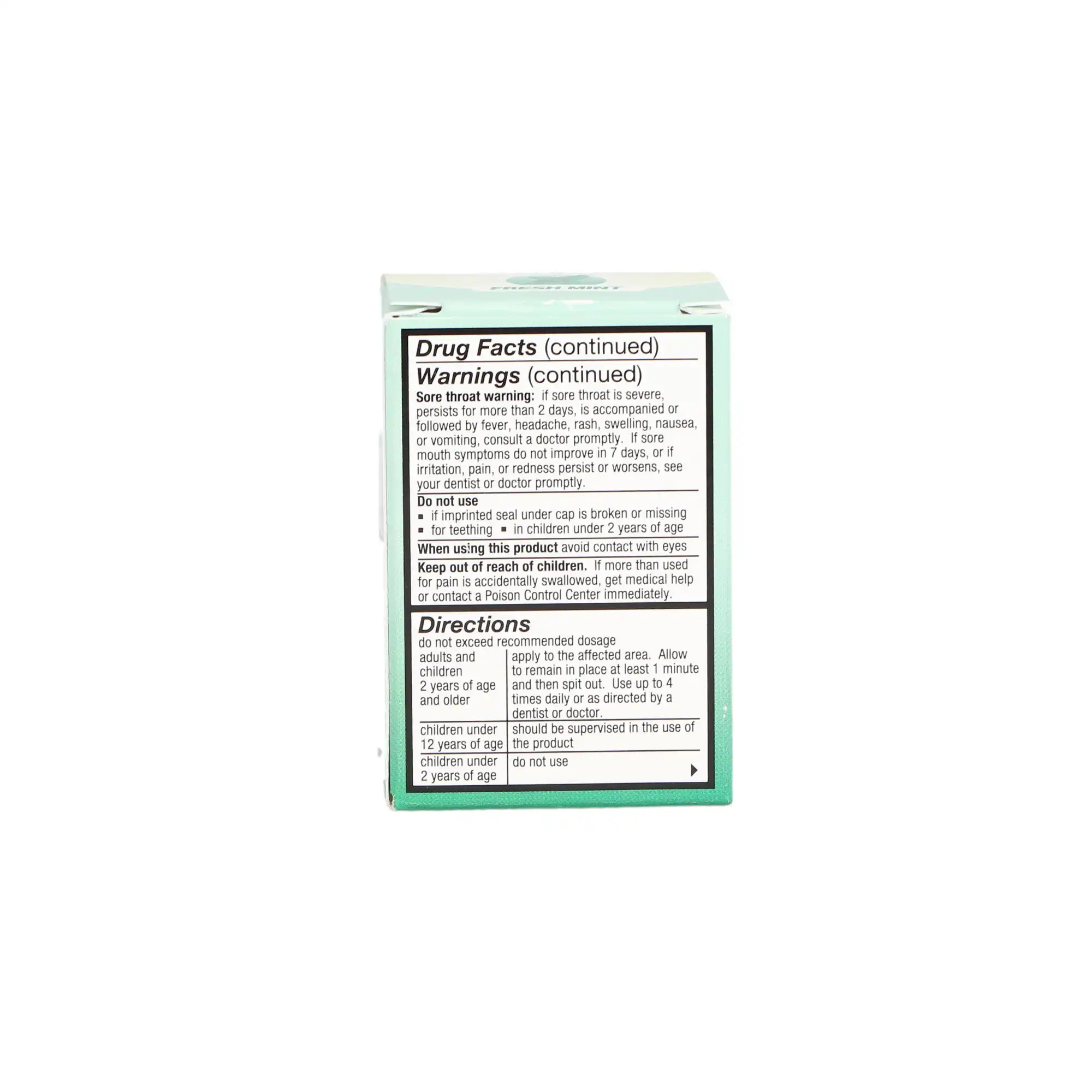 HurriCaine Topical Anesthetic Gel, 20% Benzocaine, Fresh Mint, 1 oz Jar, 0283-0998-31 thumbnail 4
