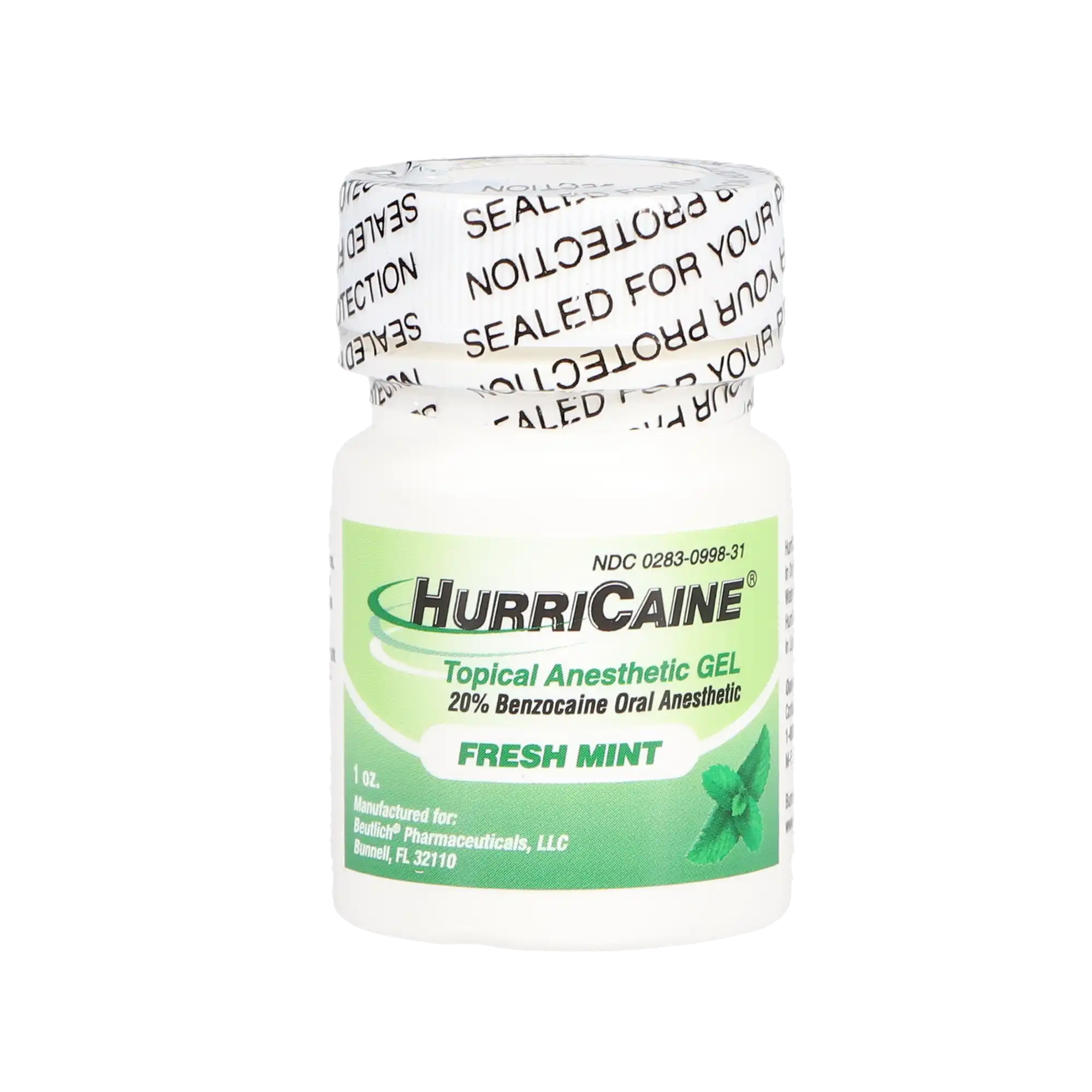 HurriCaine Topical Anesthetic Gel, 20% Benzocaine, Fresh Mint, 1 oz Jar, 0283-0998-31 thumbnail 5