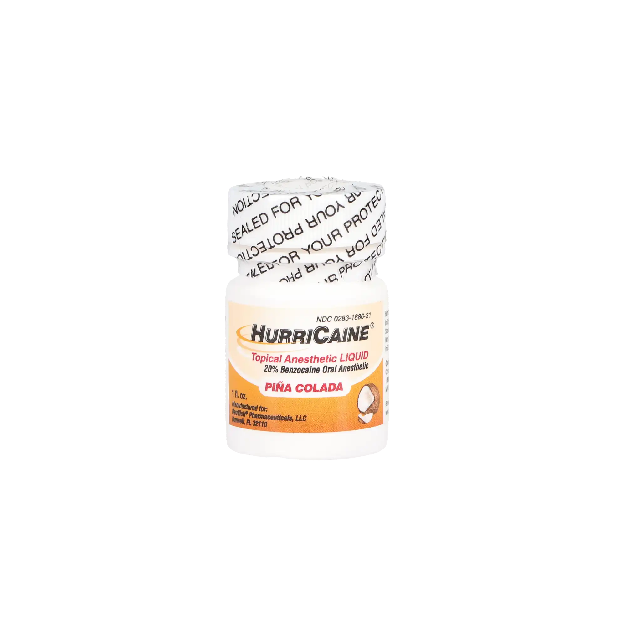 HurriCaine Topical Anesthetic Liquid, 20% Benzocaine, Pina Colada, 1 oz Jar, 0283-1886-31 thumbnail 5